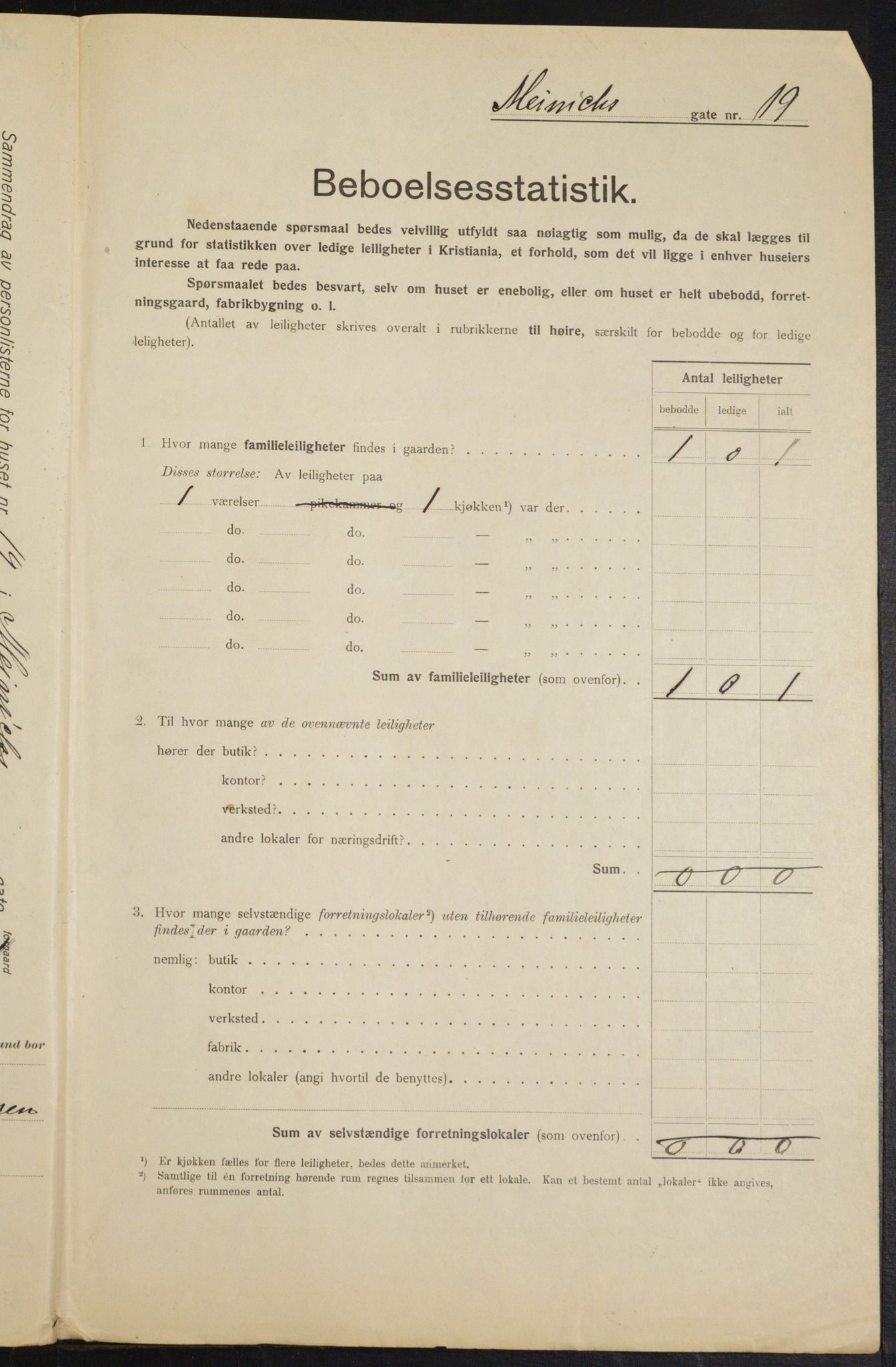 OBA, Kommunal folketelling 1.2.1915 for Kristiania, 1915, s. 1281