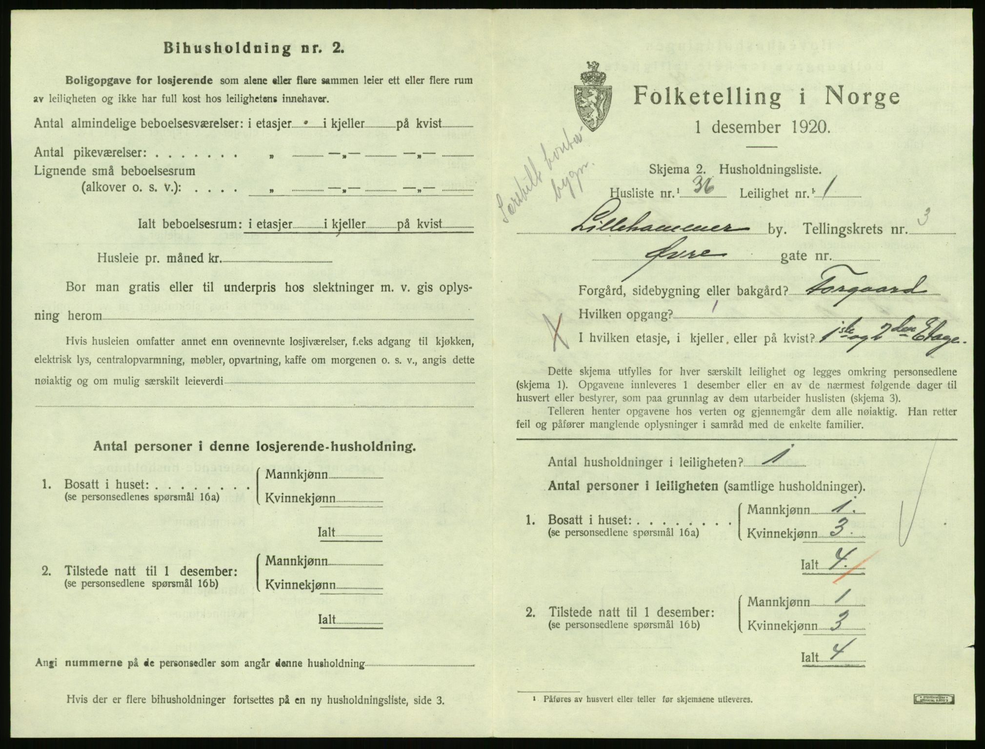 SAH, Folketelling 1920 for 0501 Lillehammer kjøpstad, 1920, s. 1878