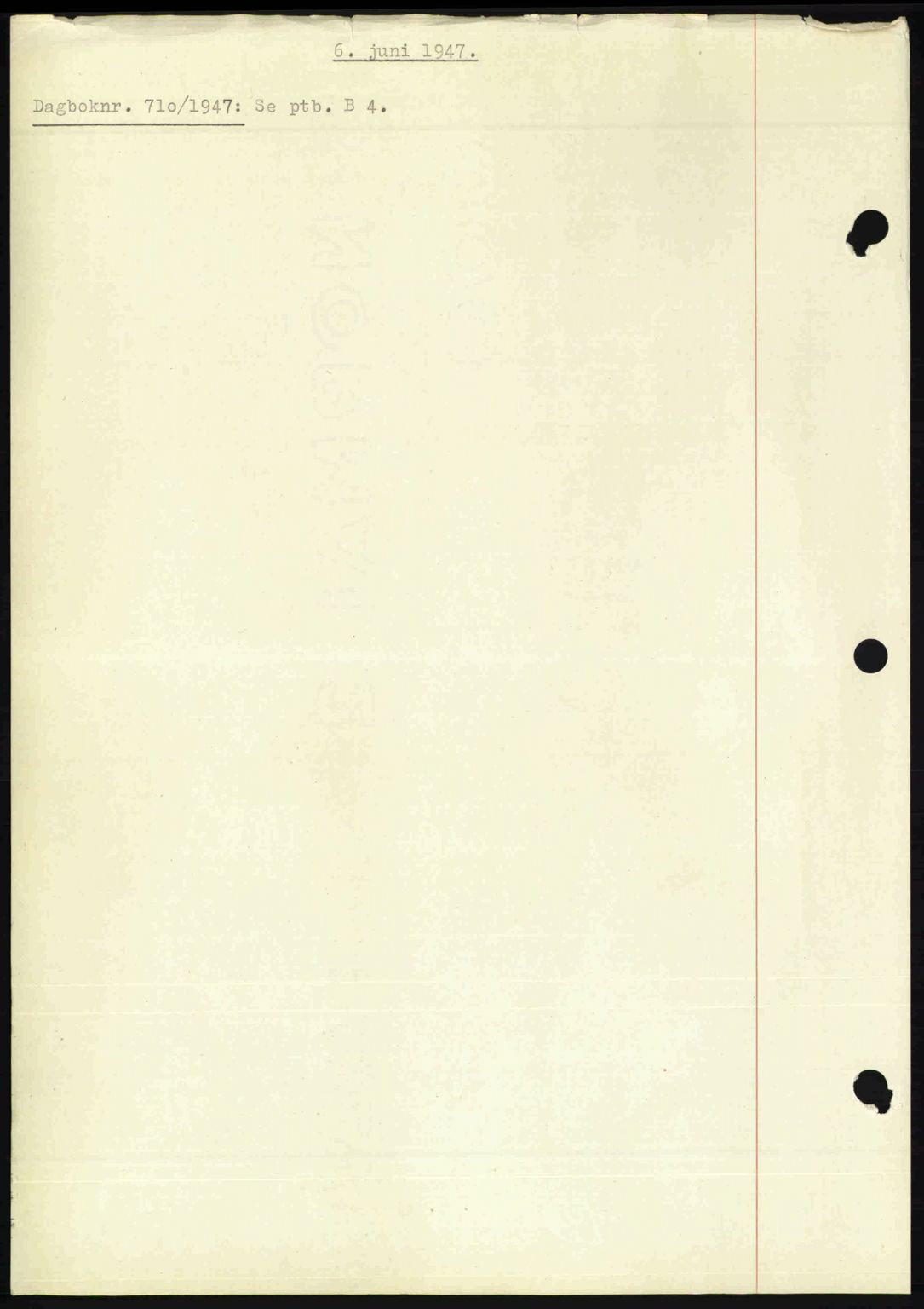 Nedenes sorenskriveri, SAK/1221-0006/G/Gb/Gba/L0057: Pantebok nr. A9, 1947-1947, Dagboknr: 710/1947