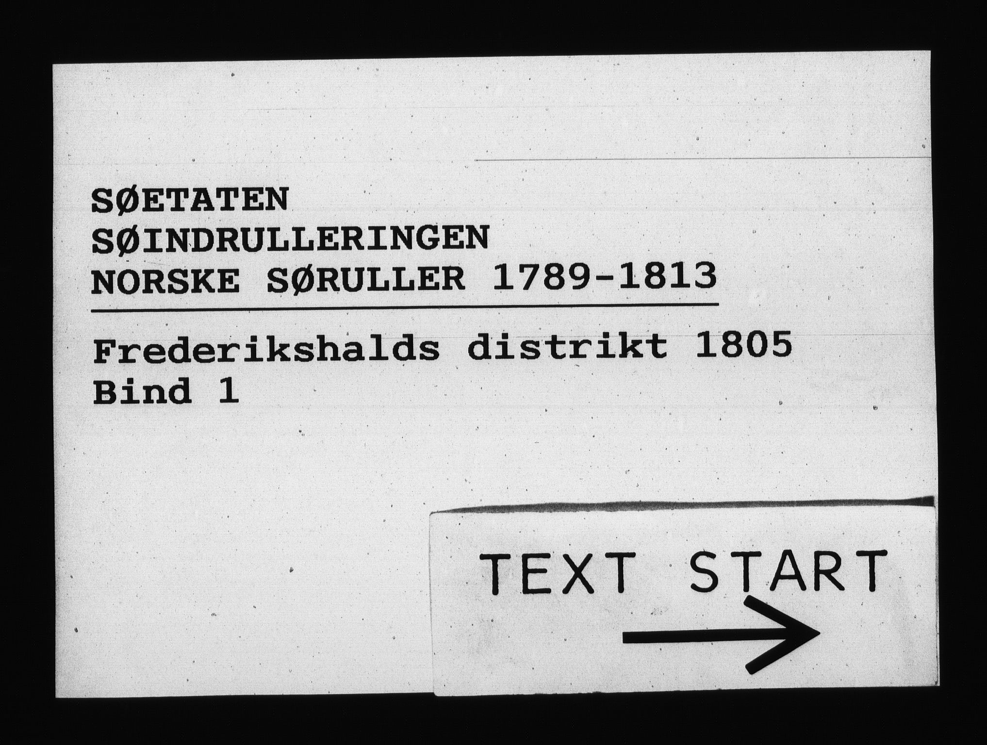 Sjøetaten, RA/EA-3110/F/L0199: Fredrikshalds distrikt, bind 1, 1805