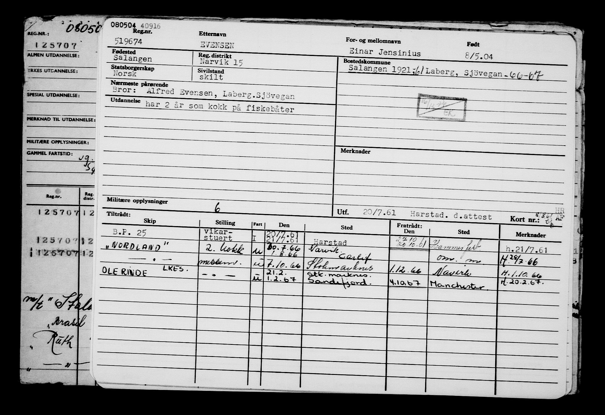 Direktoratet for sjømenn, AV/RA-S-3545/G/Gb/L0053: Hovedkort, 1904, s. 388