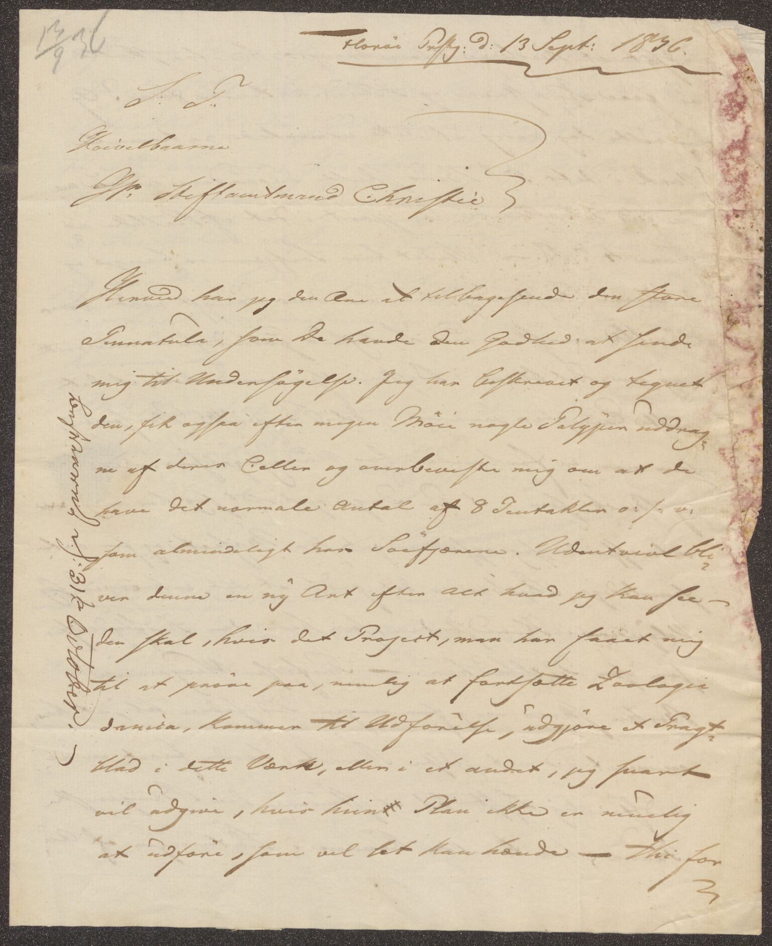 Bergens Museum, UMB/A007/D/Da/L0008/0003: Brevsamling 1836 / Brevsamling 1836, 1836