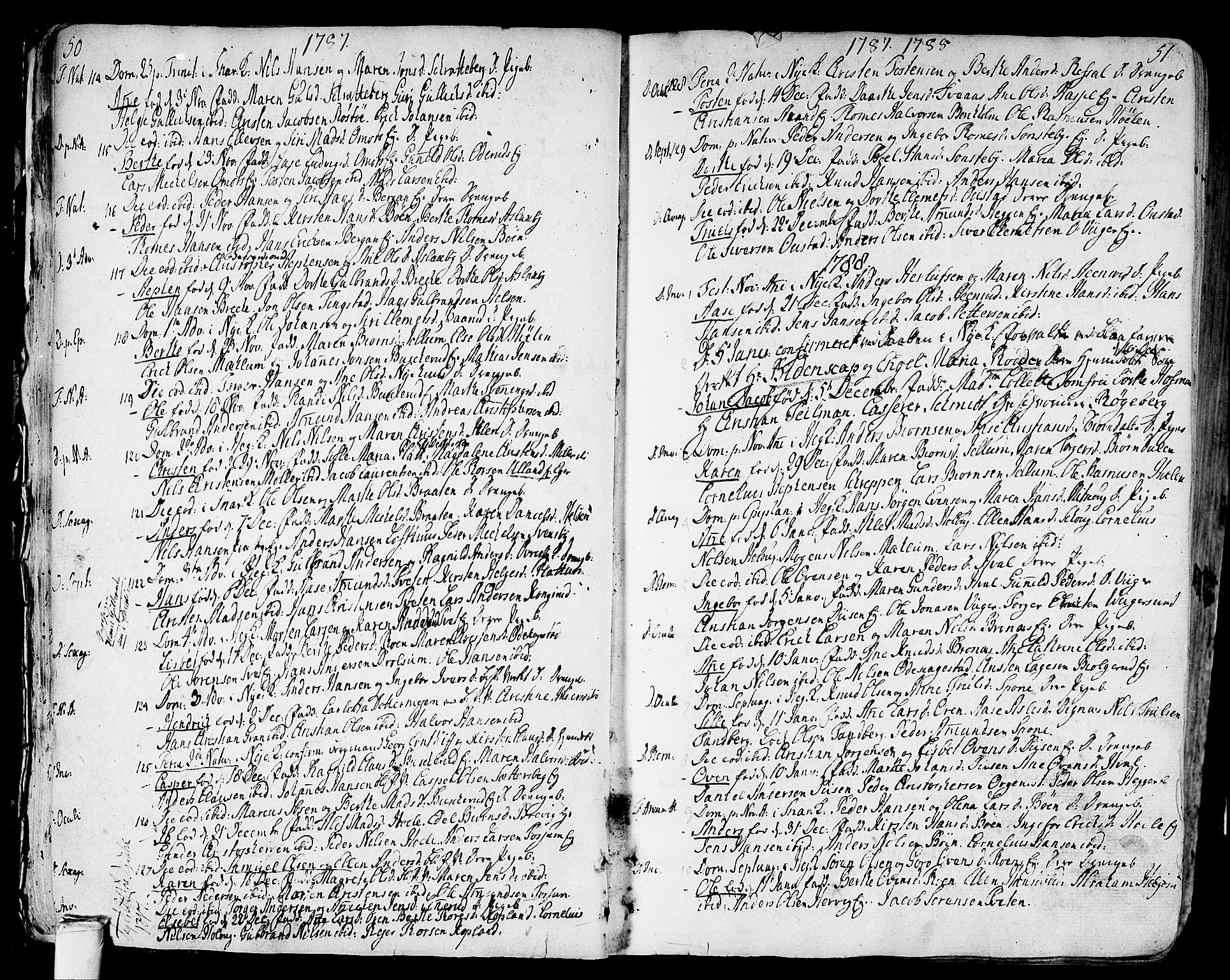 Modum kirkebøker, AV/SAKO-A-234/F/Fa/L0003: Ministerialbok nr. 3, 1783-1819, s. 50-51