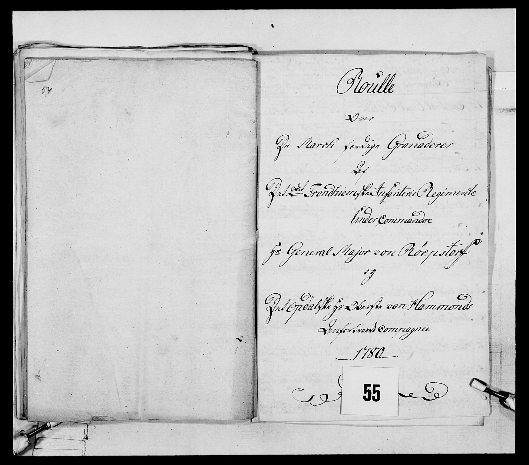 Generalitets- og kommissariatskollegiet, Det kongelige norske kommissariatskollegium, AV/RA-EA-5420/E/Eh/L0078: 2. Trondheimske nasjonale infanteriregiment, 1779-1780, s. 330