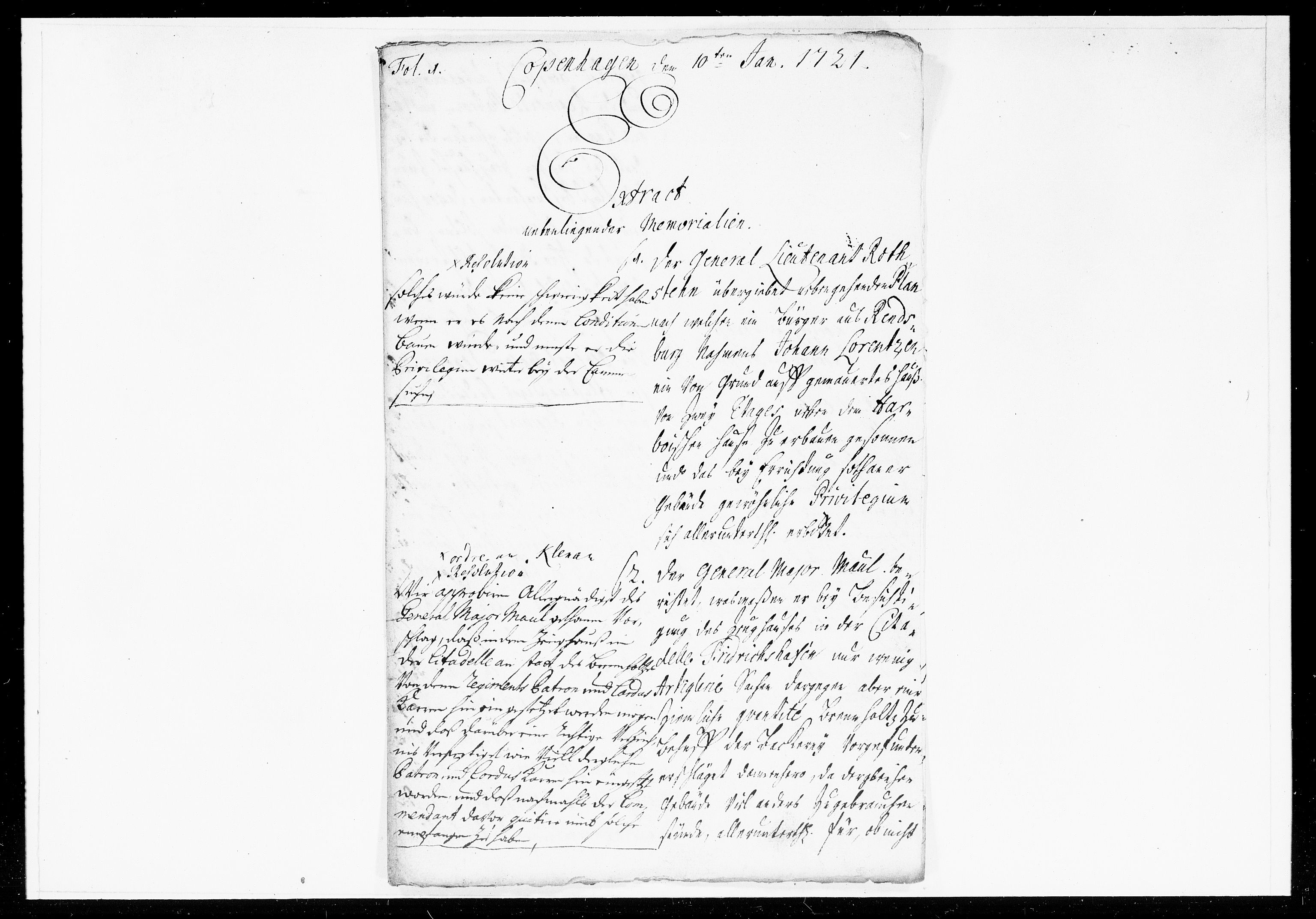 Krigskollegiet, Krigskancelliet, DRA/A-0006/-/1061-1064: Refererede sager, 1721, s. 8