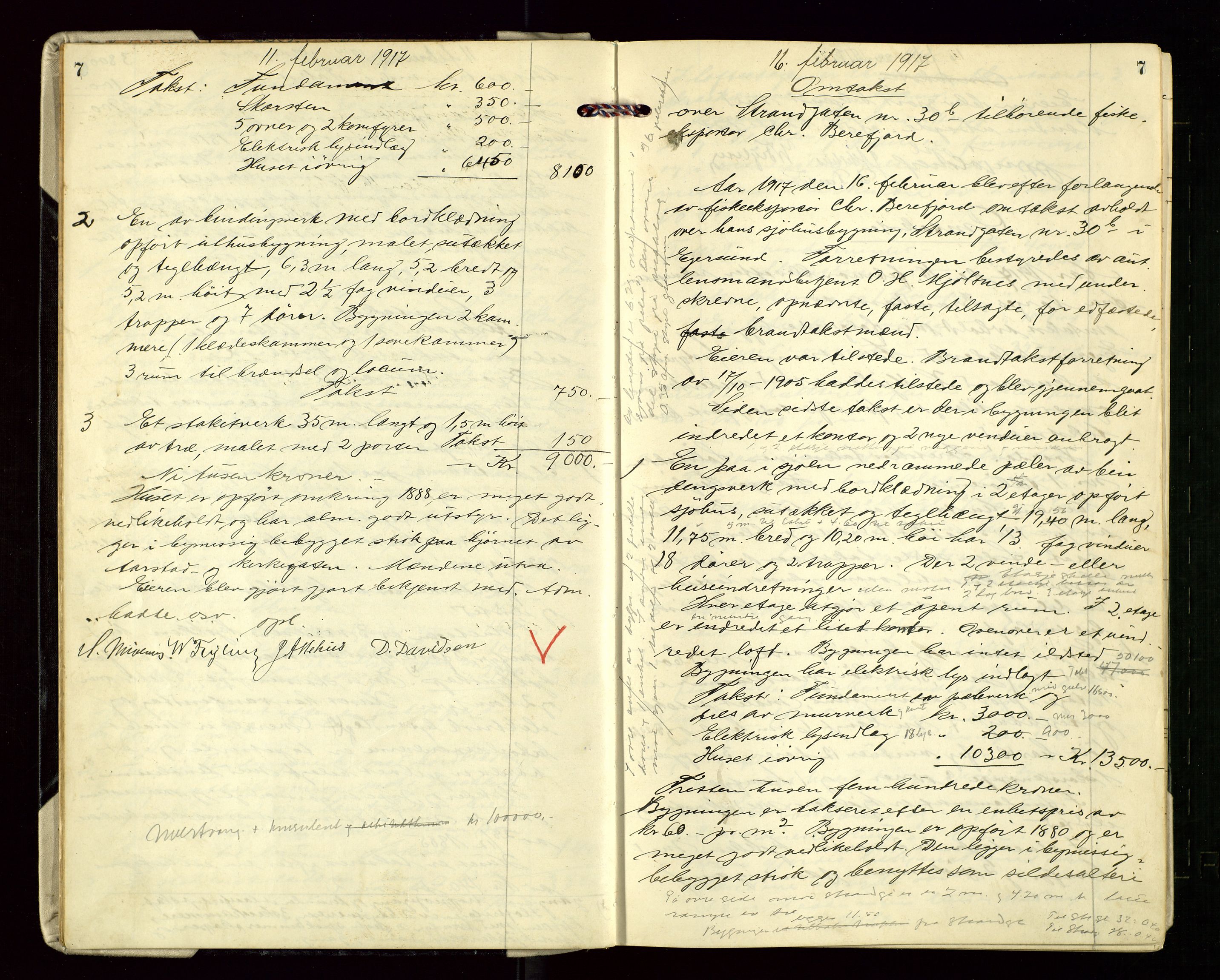 Eigersund lensmannskontor, AV/SAST-A-100171/God/L0009: "Brandtakstprotokol", 1917-1920, s. 7