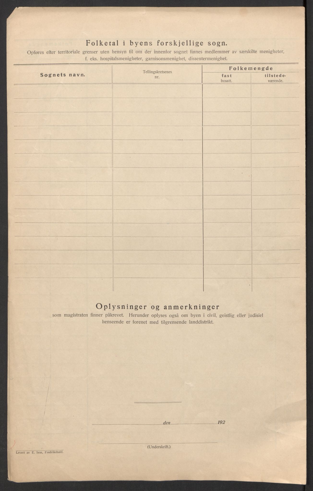 SAK, Folketelling 1920 for 1001 Kristiansand kjøpstad, 1920, s. 5