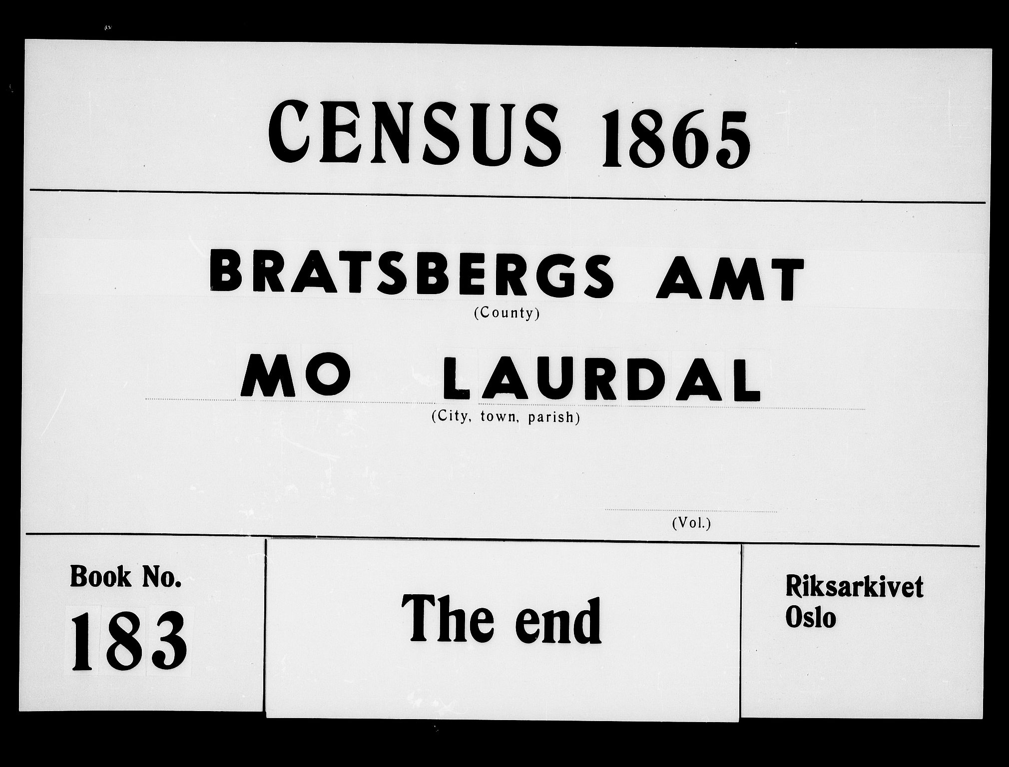 RA, Folketelling 1865 for 0833P Lårdal prestegjeld, 1865, s. 66