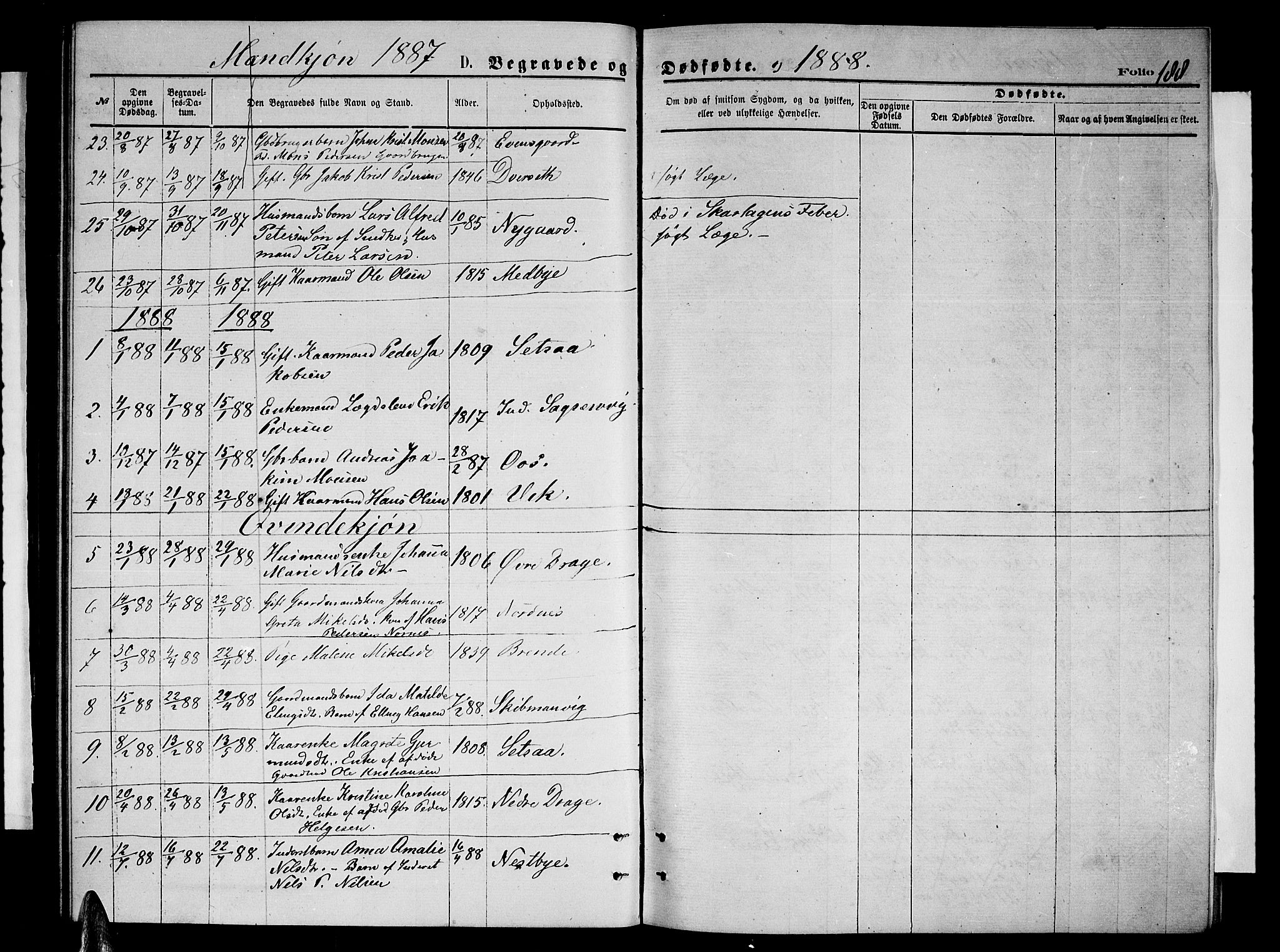 Ministerialprotokoller, klokkerbøker og fødselsregistre - Nordland, SAT/A-1459/847/L0679: Klokkerbok nr. 847C07, 1870-1888, s. 188