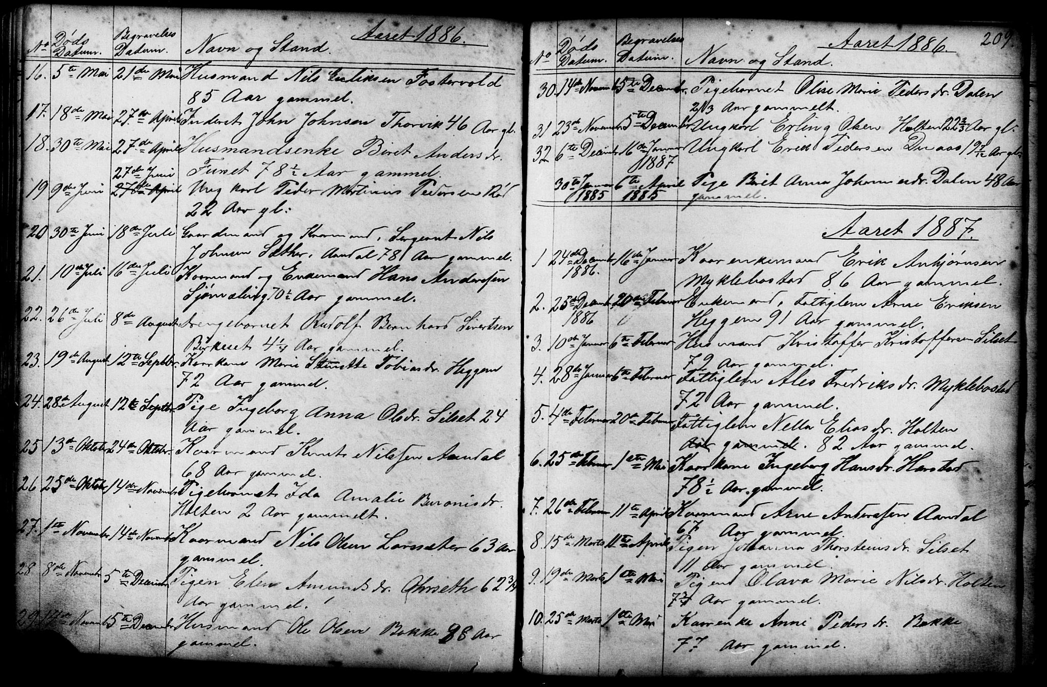 Ministerialprotokoller, klokkerbøker og fødselsregistre - Møre og Romsdal, AV/SAT-A-1454/584/L0969: Klokkerbok nr. 584C02, 1877-1911, s. 209