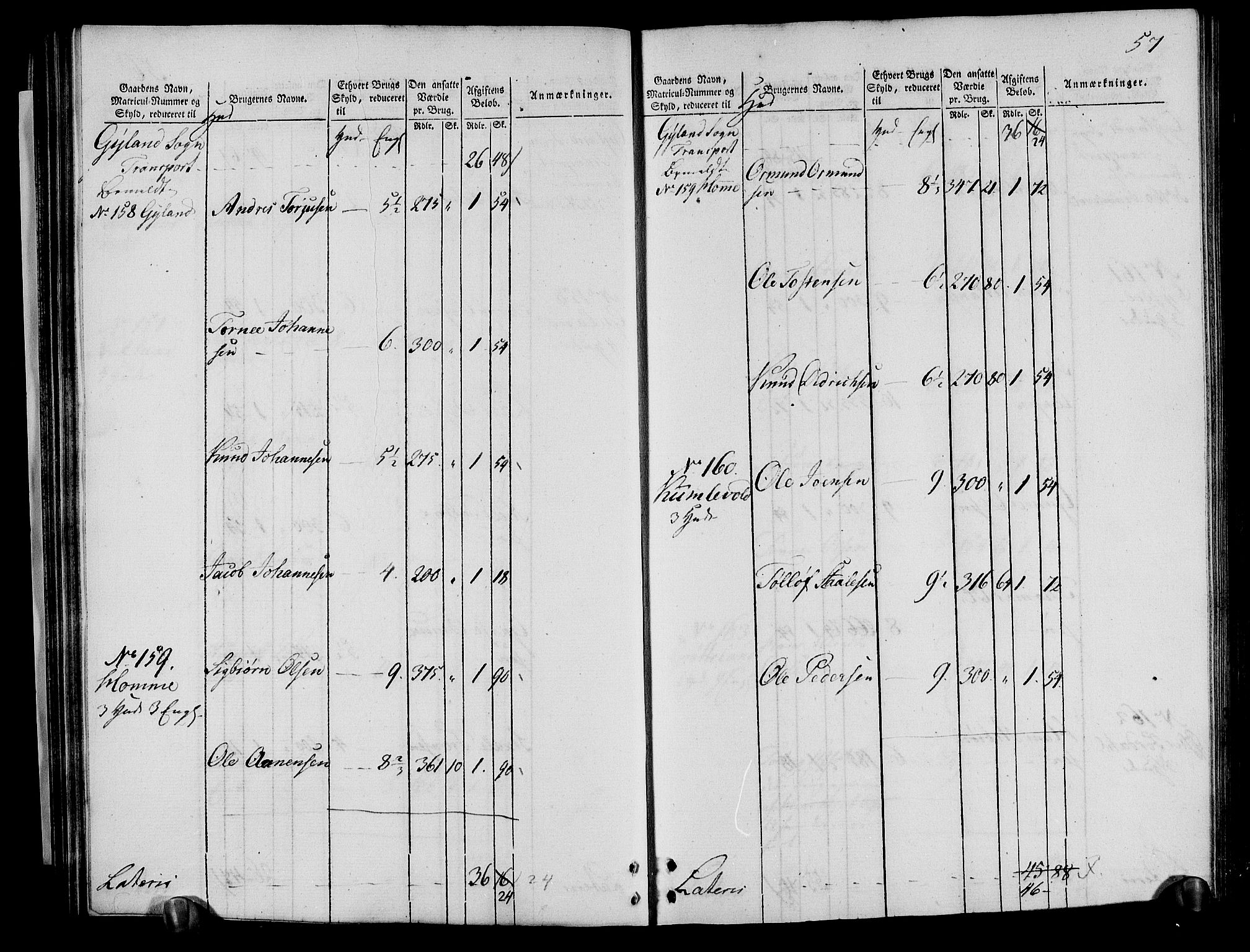 Rentekammeret inntil 1814, Realistisk ordnet avdeling, RA/EA-4070/N/Ne/Nea/L0095: Lista fogderi. Oppebørselsregister, 1803-1804, s. 59