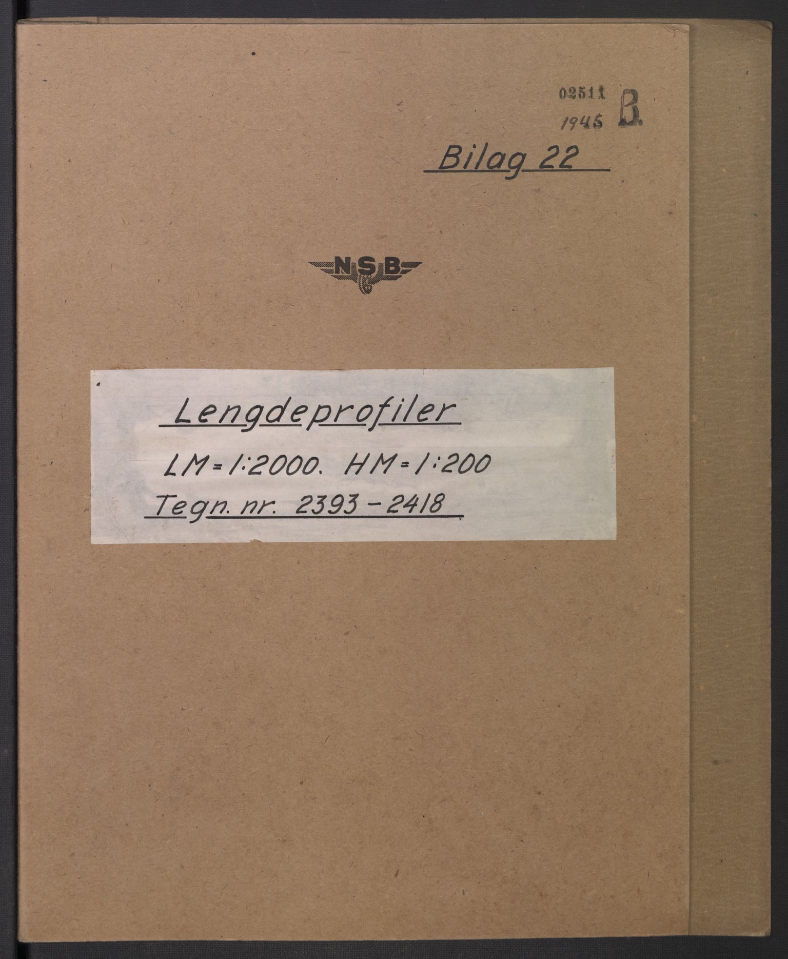 Norges Statsbaner, Baneavdelingen B, RA/S-1619/1/F/Fa/L0004: GROVANE-BYGLANDSFJORD OMBYGGING, 1945, s. 1