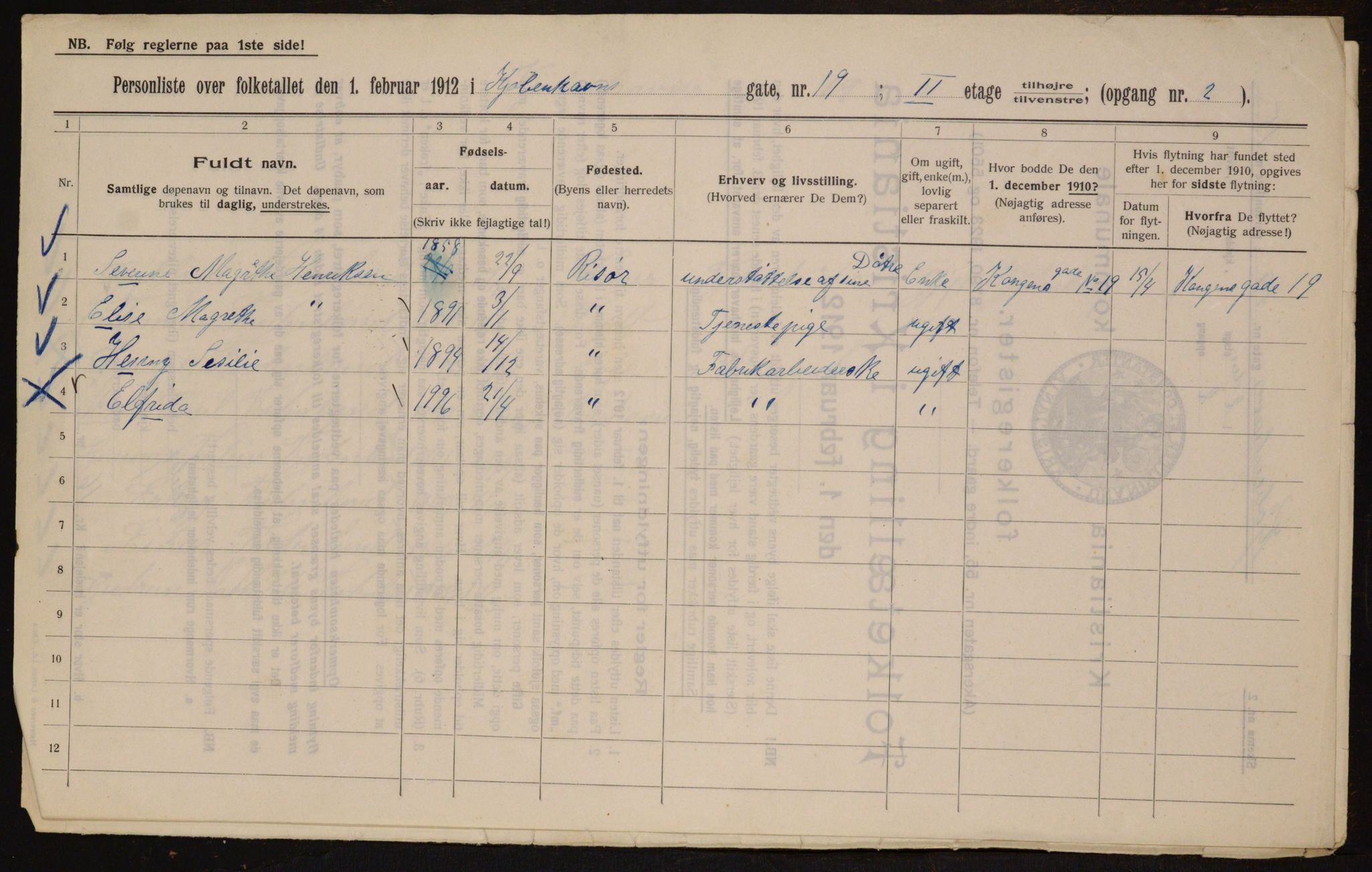 OBA, Kommunal folketelling 1.2.1912 for Kristiania, 1912, s. 55547