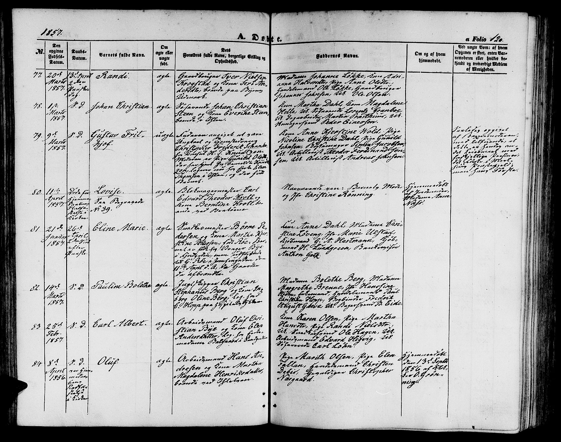 Ministerialprotokoller, klokkerbøker og fødselsregistre - Sør-Trøndelag, SAT/A-1456/602/L0138: Klokkerbok nr. 602C06, 1853-1858, s. 120