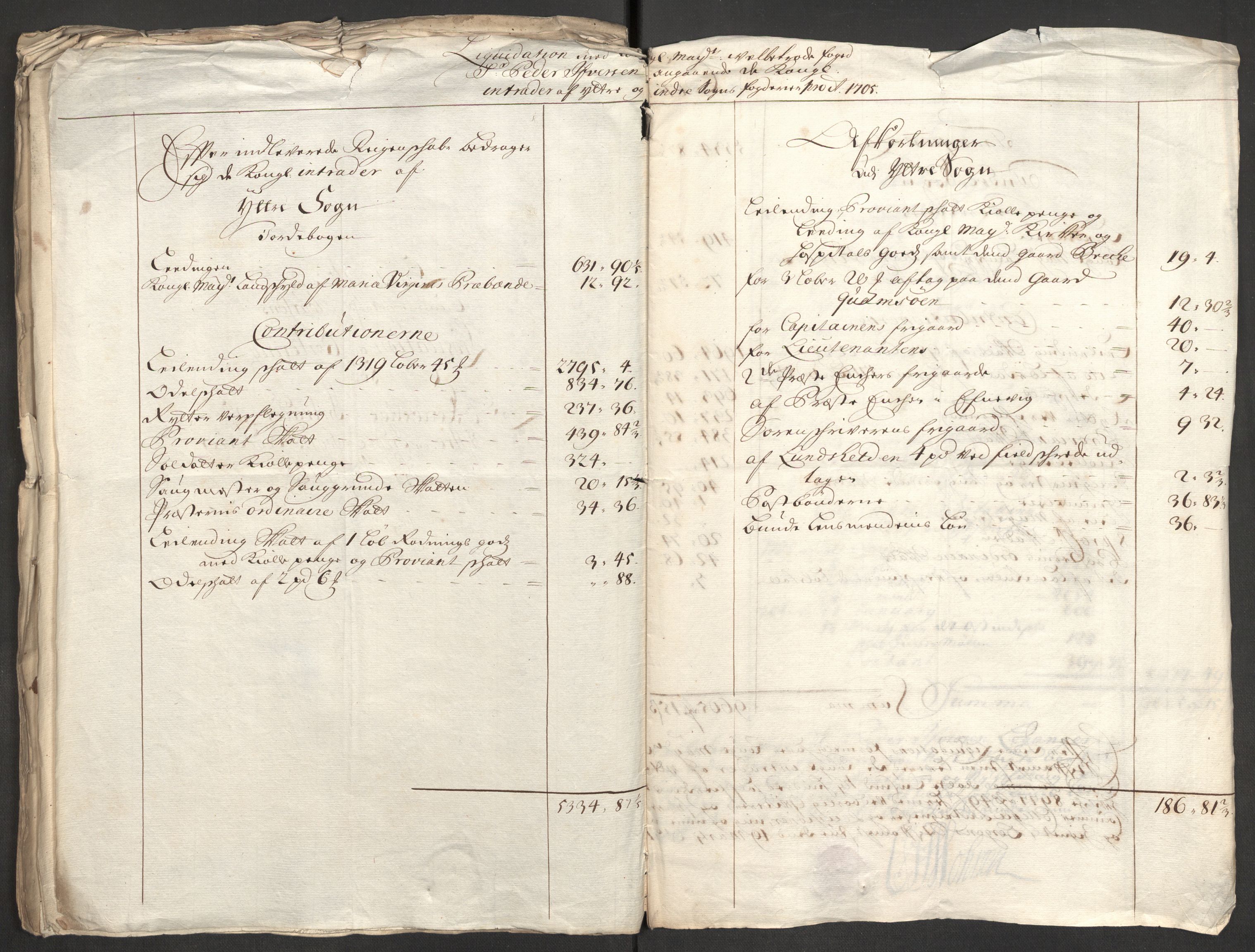 Rentekammeret inntil 1814, Reviderte regnskaper, Fogderegnskap, AV/RA-EA-4092/R52/L3314: Fogderegnskap Sogn, 1705-1707, s. 16