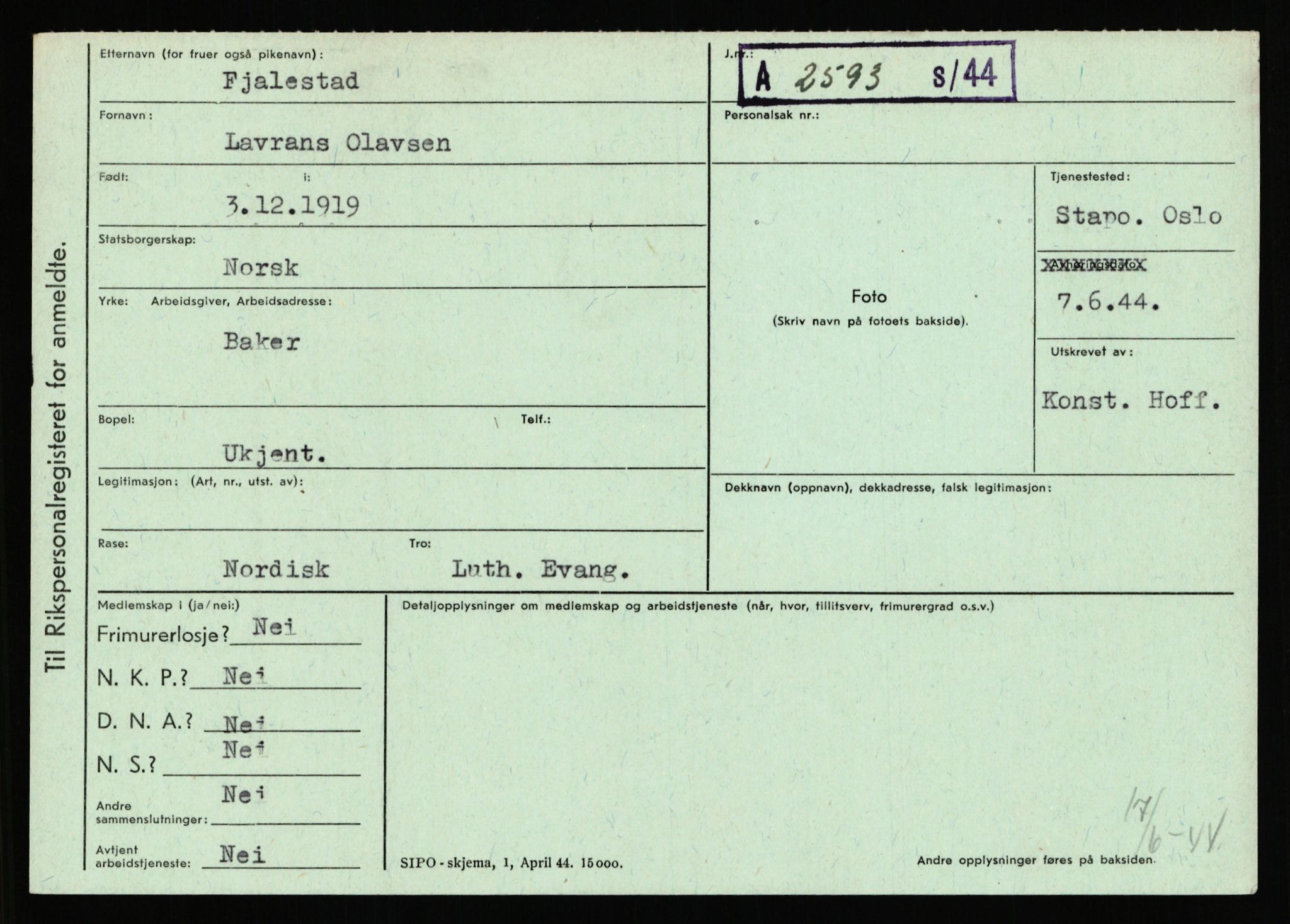 Statspolitiet - Hovedkontoret / Osloavdelingen, AV/RA-S-1329/C/Ca/L0004: Eid - funn av gjenstander	, 1943-1945, s. 3169