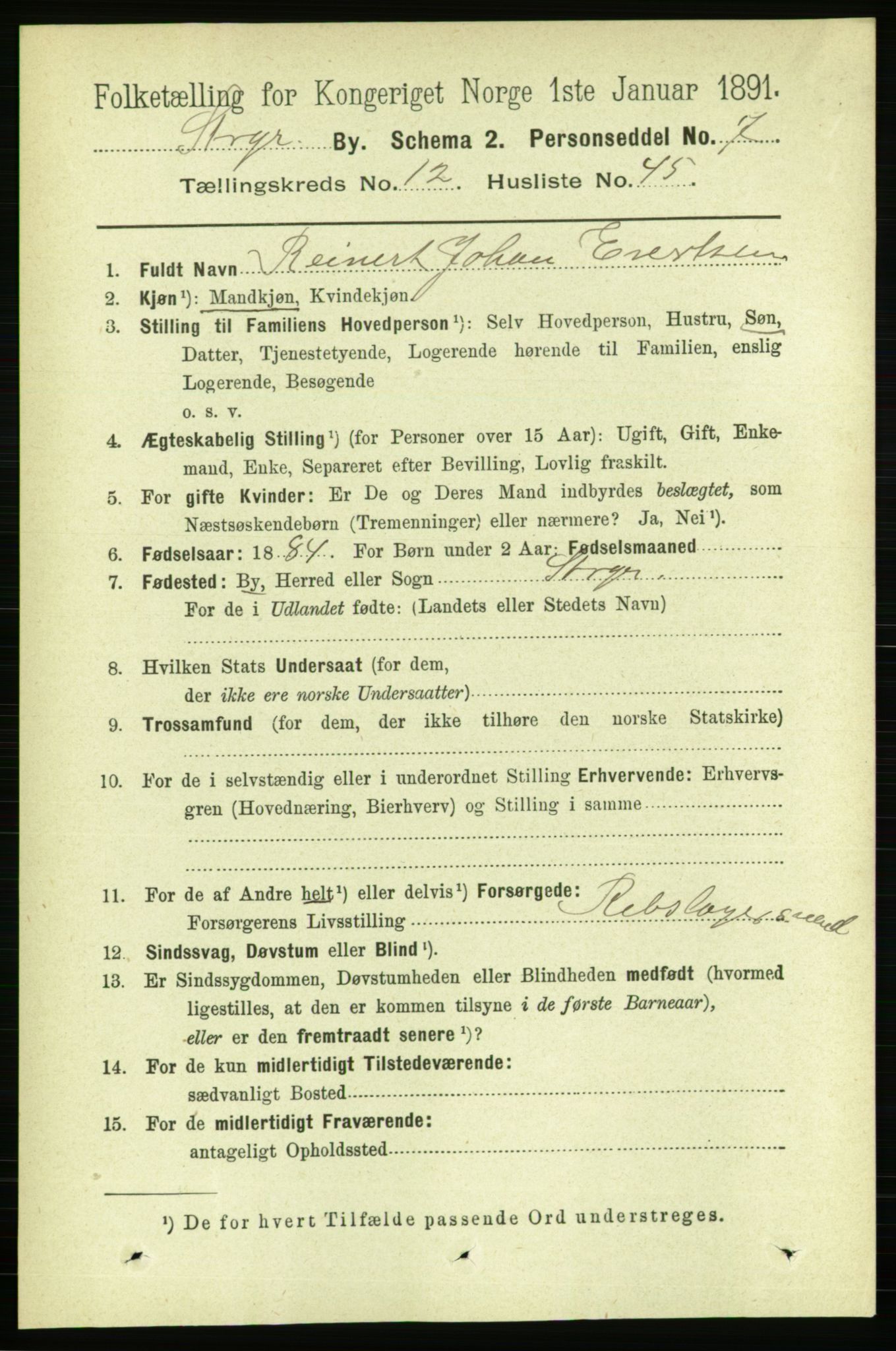 RA, Folketelling 1891 for 1103 Stavanger kjøpstad, 1891, s. 15459