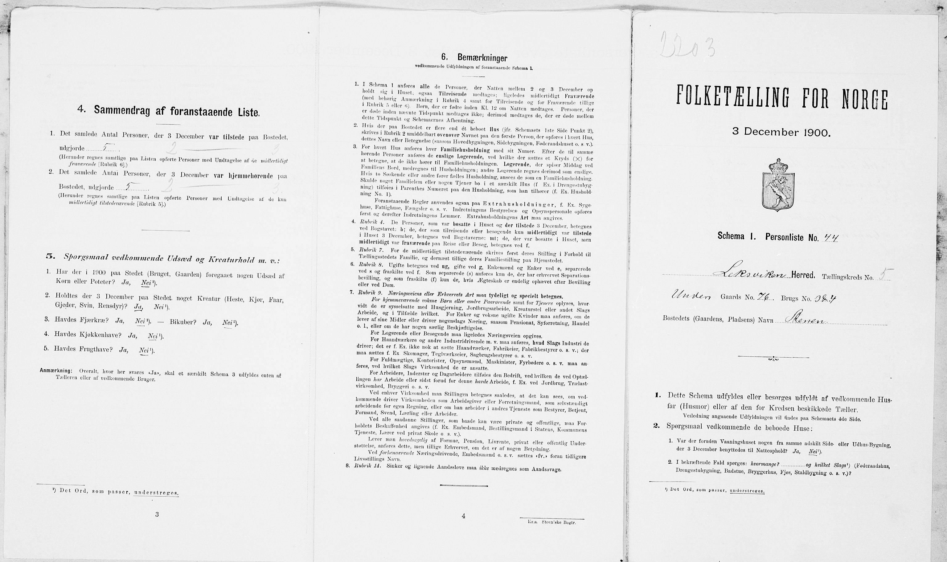 SAT, Folketelling 1900 for 1718 Leksvik herred, 1900, s. 737