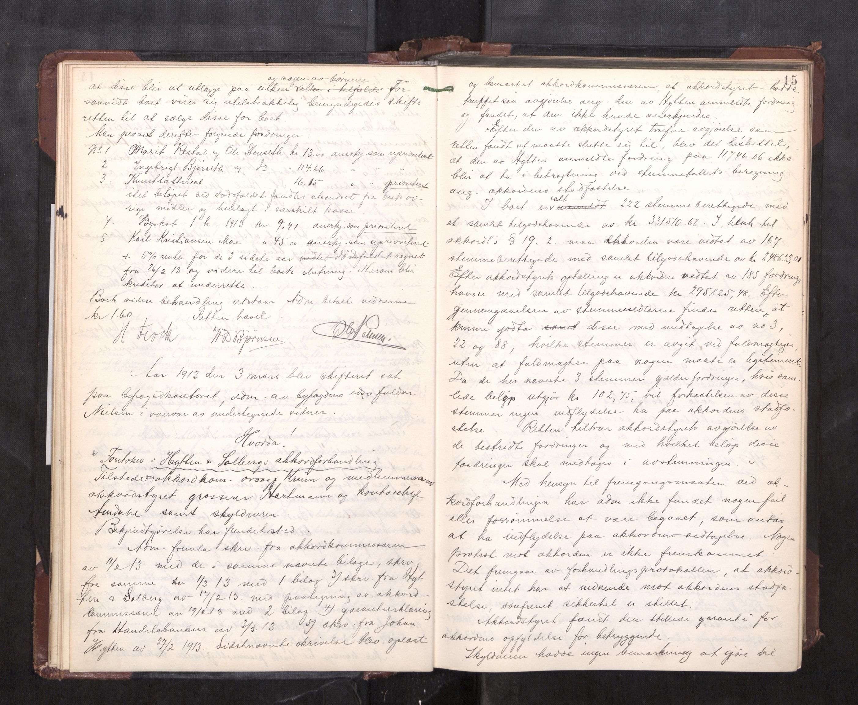 Trondheim byfogd, AV/SAT-A-0003/1/3/3C/L0028: Skifteregistreringsprotokoll - 17/1-29/1. (u/ register), 1913-1917, s. 15