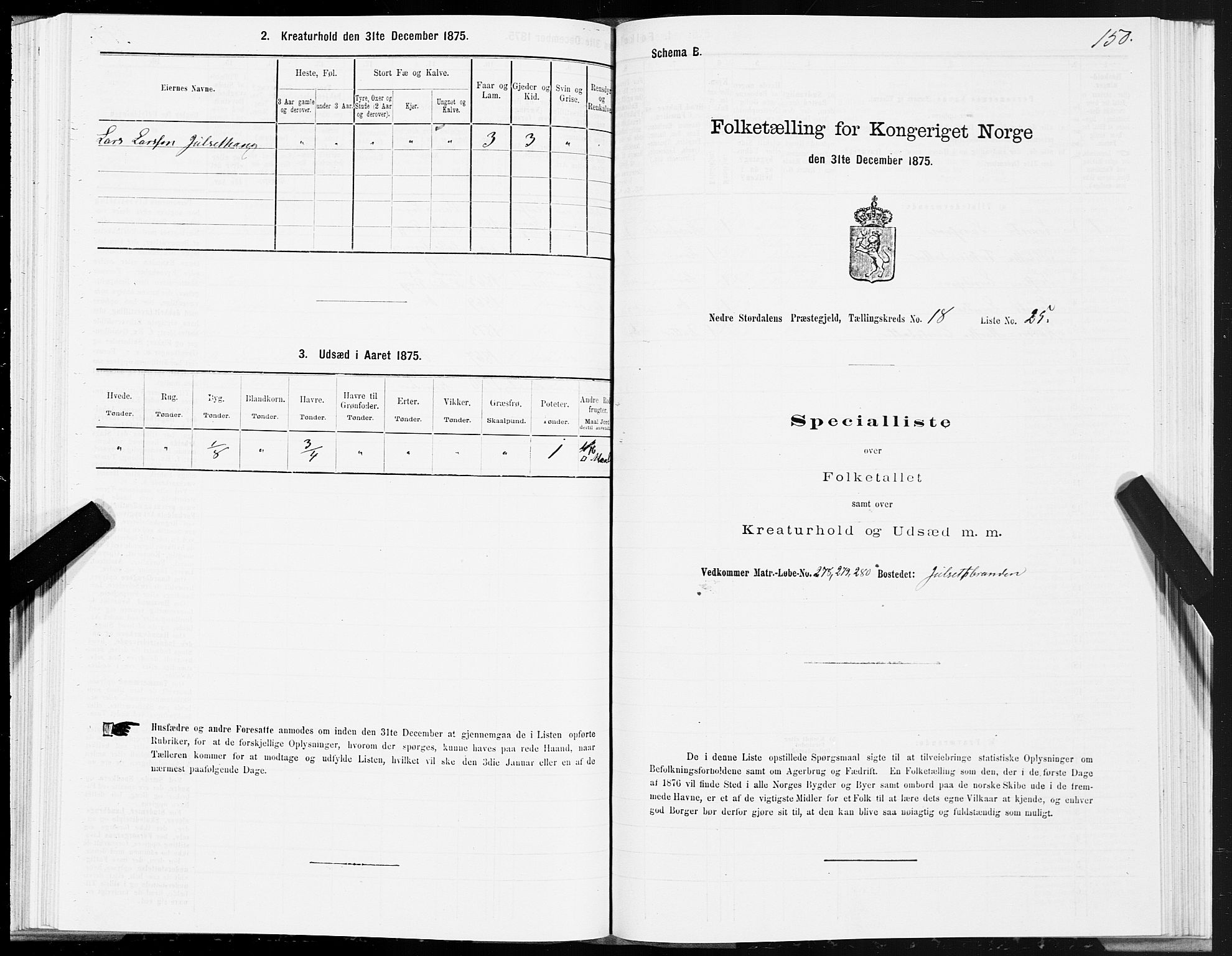 SAT, Folketelling 1875 for 1714P Nedre Stjørdal prestegjeld, 1875, s. 9150