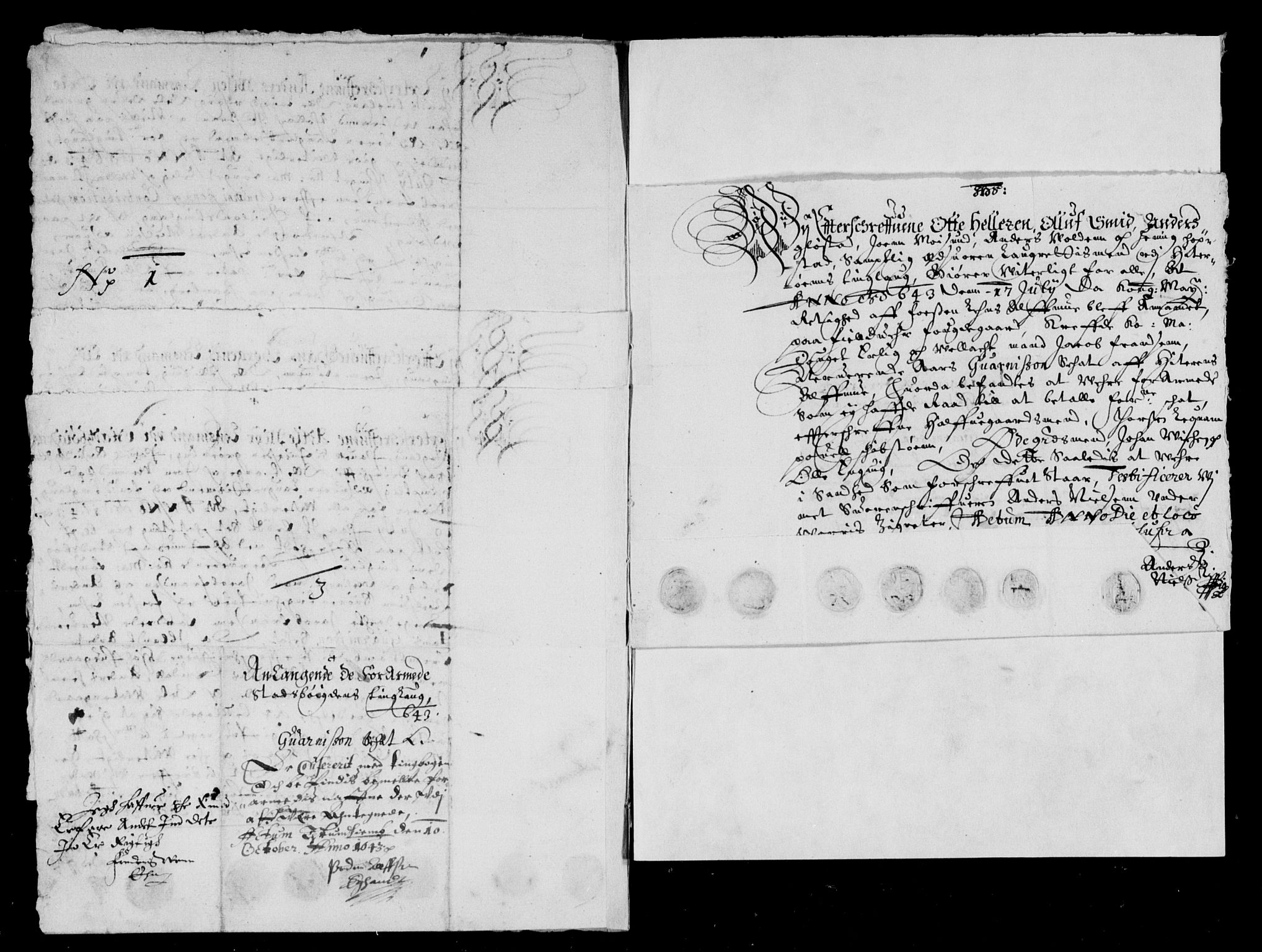 Rentekammeret inntil 1814, Reviderte regnskaper, Lensregnskaper, AV/RA-EA-5023/R/Rb/Rbw/L0079: Trondheim len, 1643-1644