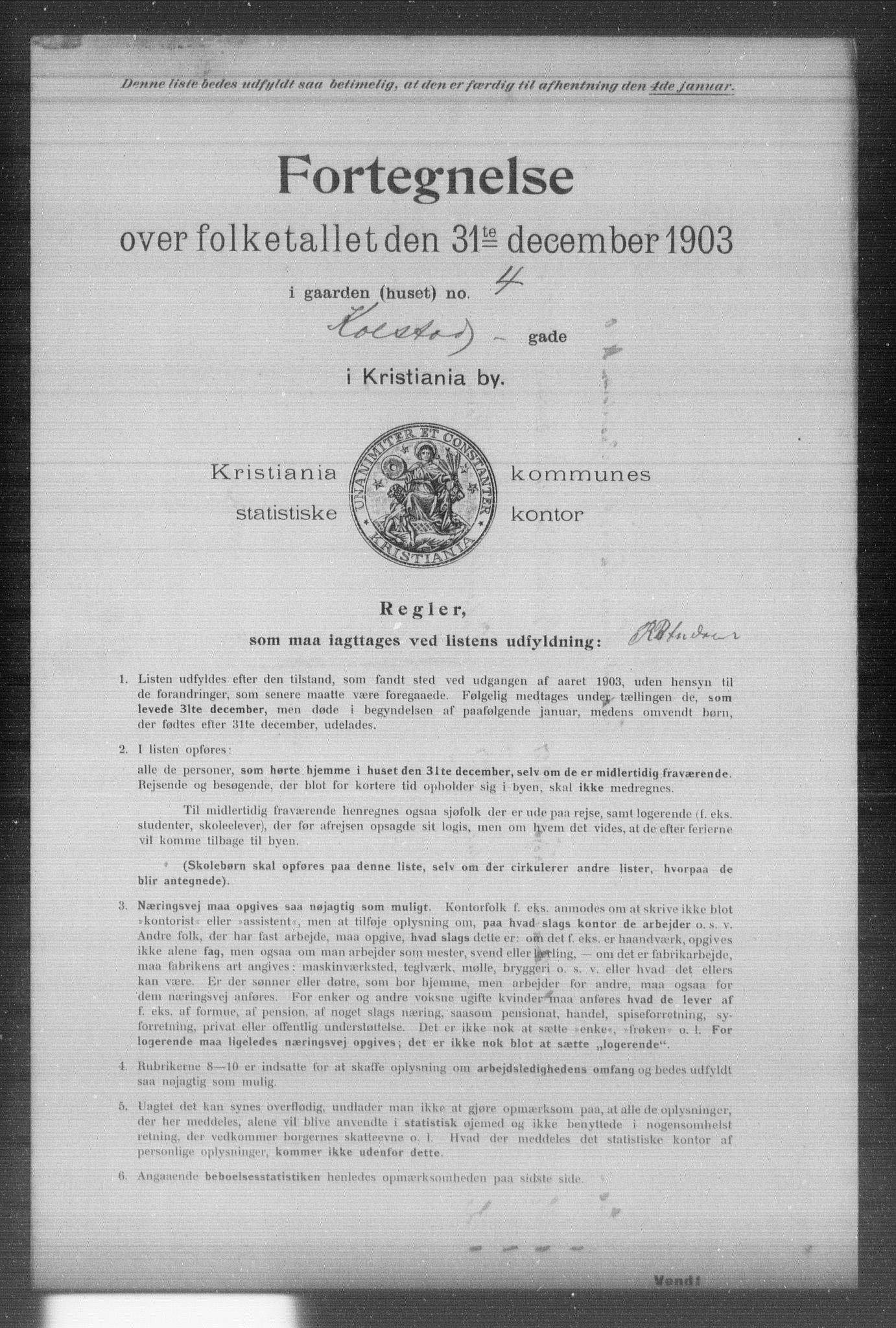 OBA, Kommunal folketelling 31.12.1903 for Kristiania kjøpstad, 1903, s. 10184