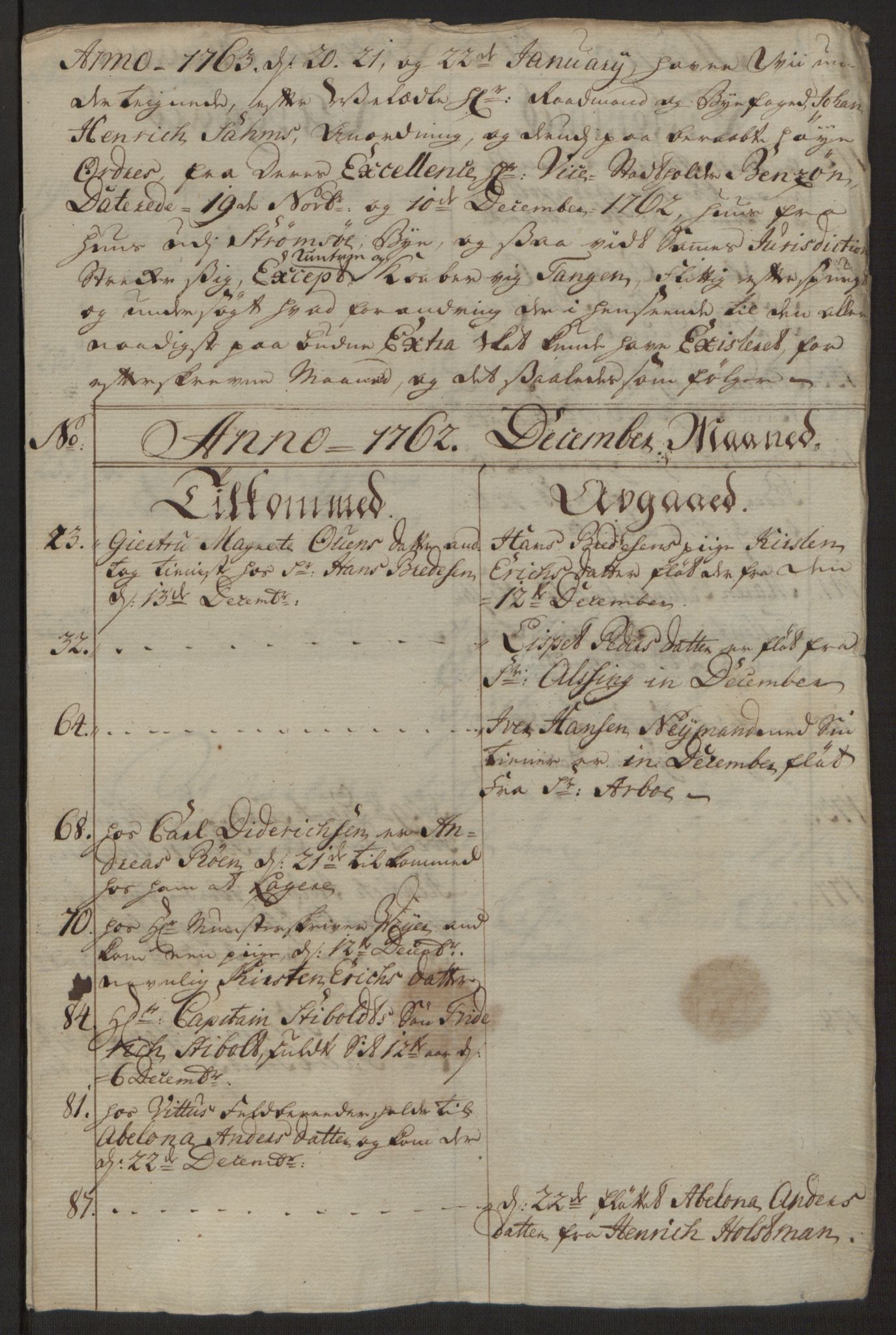 Rentekammeret inntil 1814, Reviderte regnskaper, Byregnskaper, AV/RA-EA-4066/R/Rg/L0144/0001: [G4] Kontribusjonsregnskap / Ekstraskatt, 1762-1767, s. 55