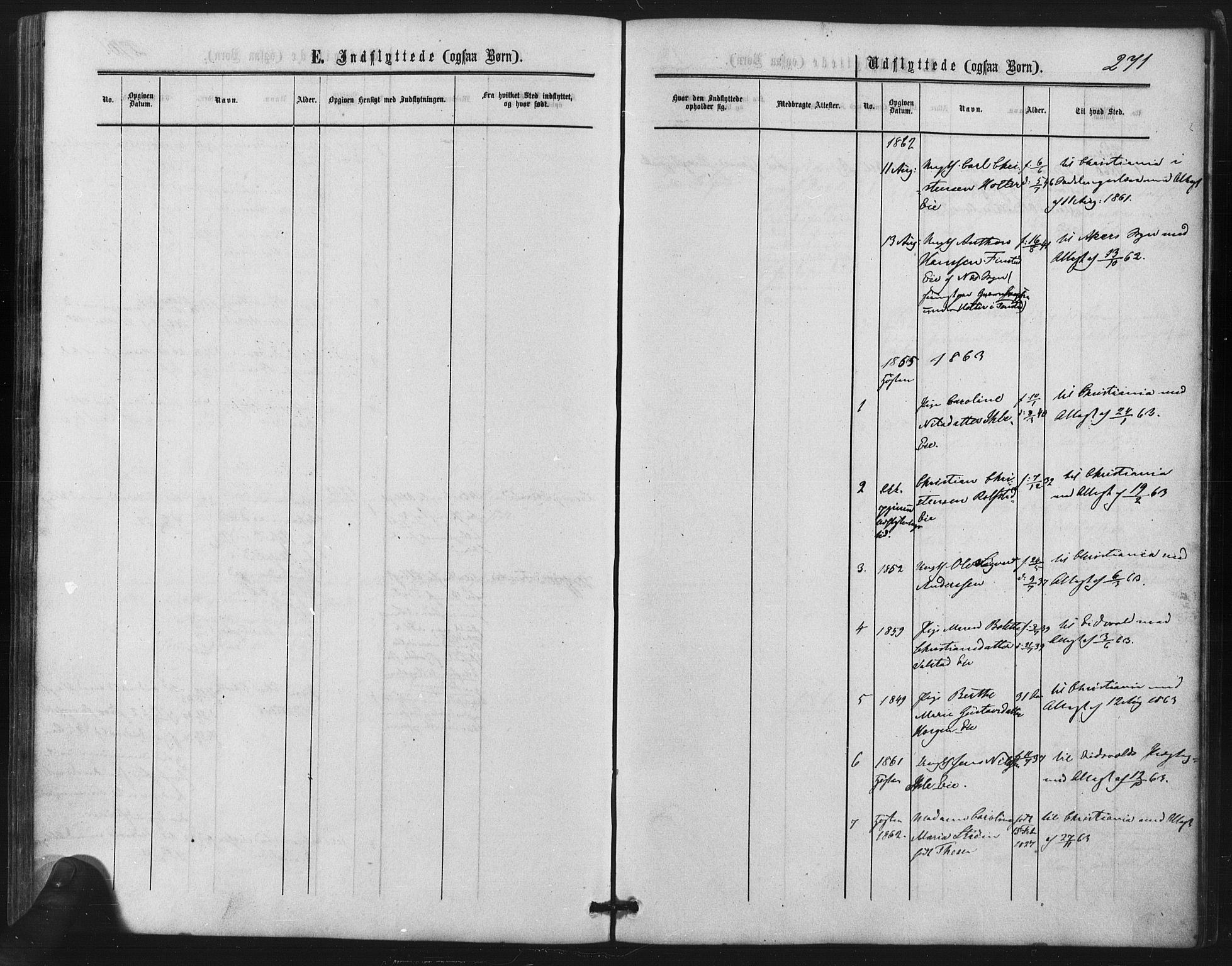 Nes prestekontor Kirkebøker, SAO/A-10410/F/Fb/L0001: Ministerialbok nr. II 1, 1859-1882, s. 271