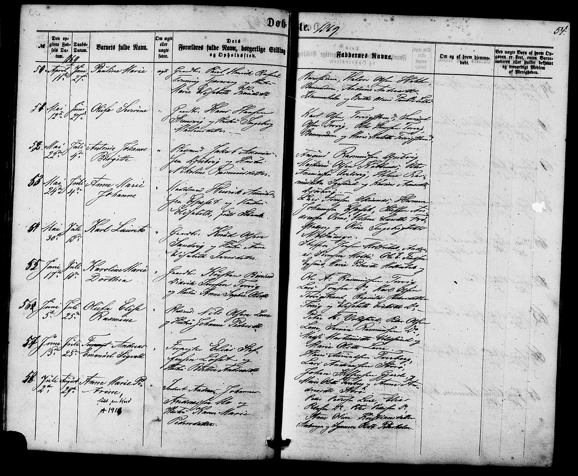 Ministerialprotokoller, klokkerbøker og fødselsregistre - Møre og Romsdal, AV/SAT-A-1454/507/L0071: Ministerialbok nr. 507A06, 1863-1878, s. 54