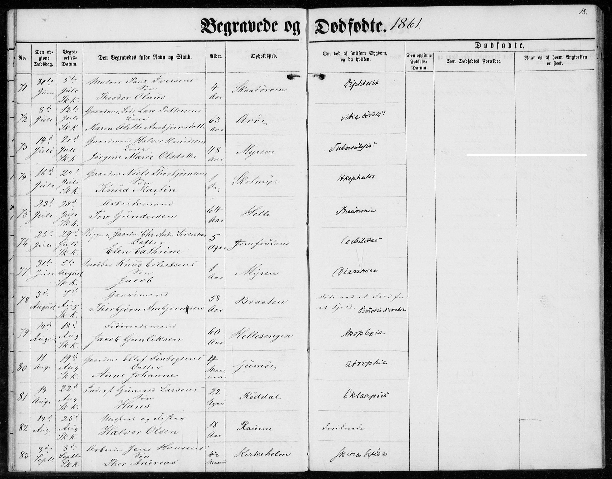 Sannidal kirkebøker, AV/SAKO-A-296/F/Fa/L0012: Ministerialbok nr. 12, 1860-1873, s. 18