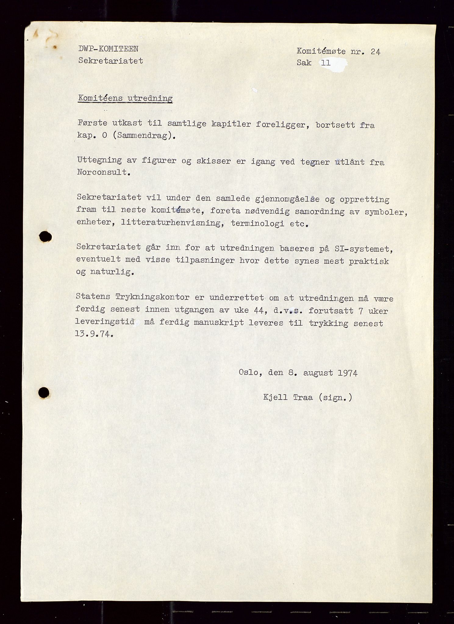 Industridepartementet, Oljekontoret, AV/SAST-A-101348/Di/L0001: DWP, møter juni - november, komiteemøter nr. 19 - 26, 1973-1974, s. 692