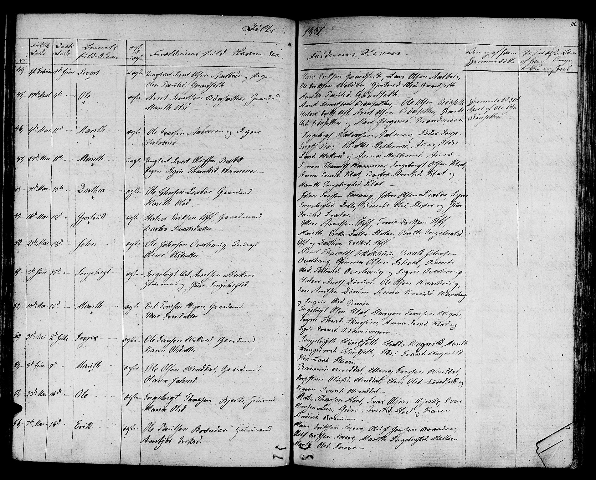 Ministerialprotokoller, klokkerbøker og fødselsregistre - Sør-Trøndelag, SAT/A-1456/678/L0897: Ministerialbok nr. 678A06-07, 1821-1847, s. 111