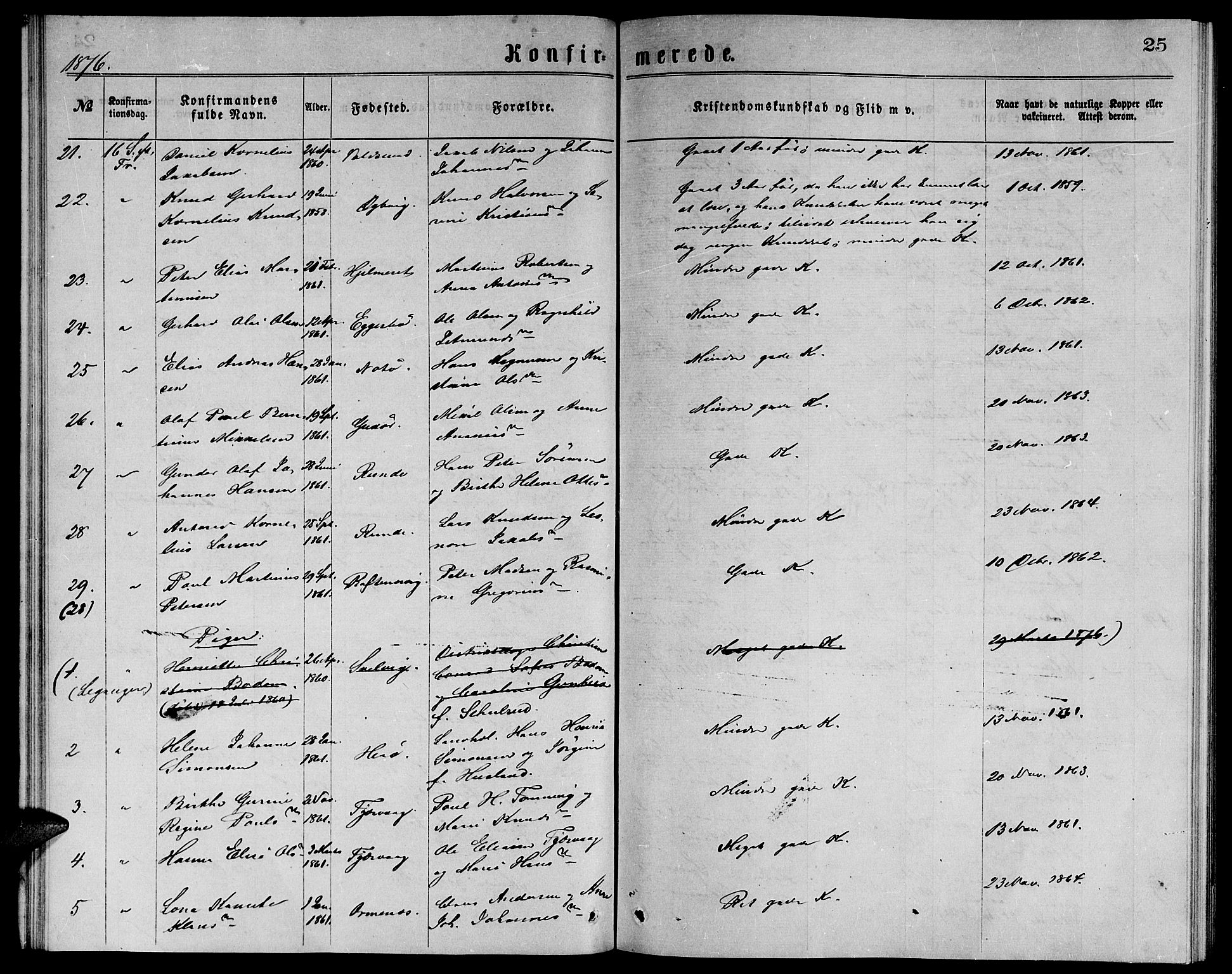 Ministerialprotokoller, klokkerbøker og fødselsregistre - Møre og Romsdal, SAT/A-1454/507/L0072: Ministerialbok nr. 507A07, 1869-1878, s. 25