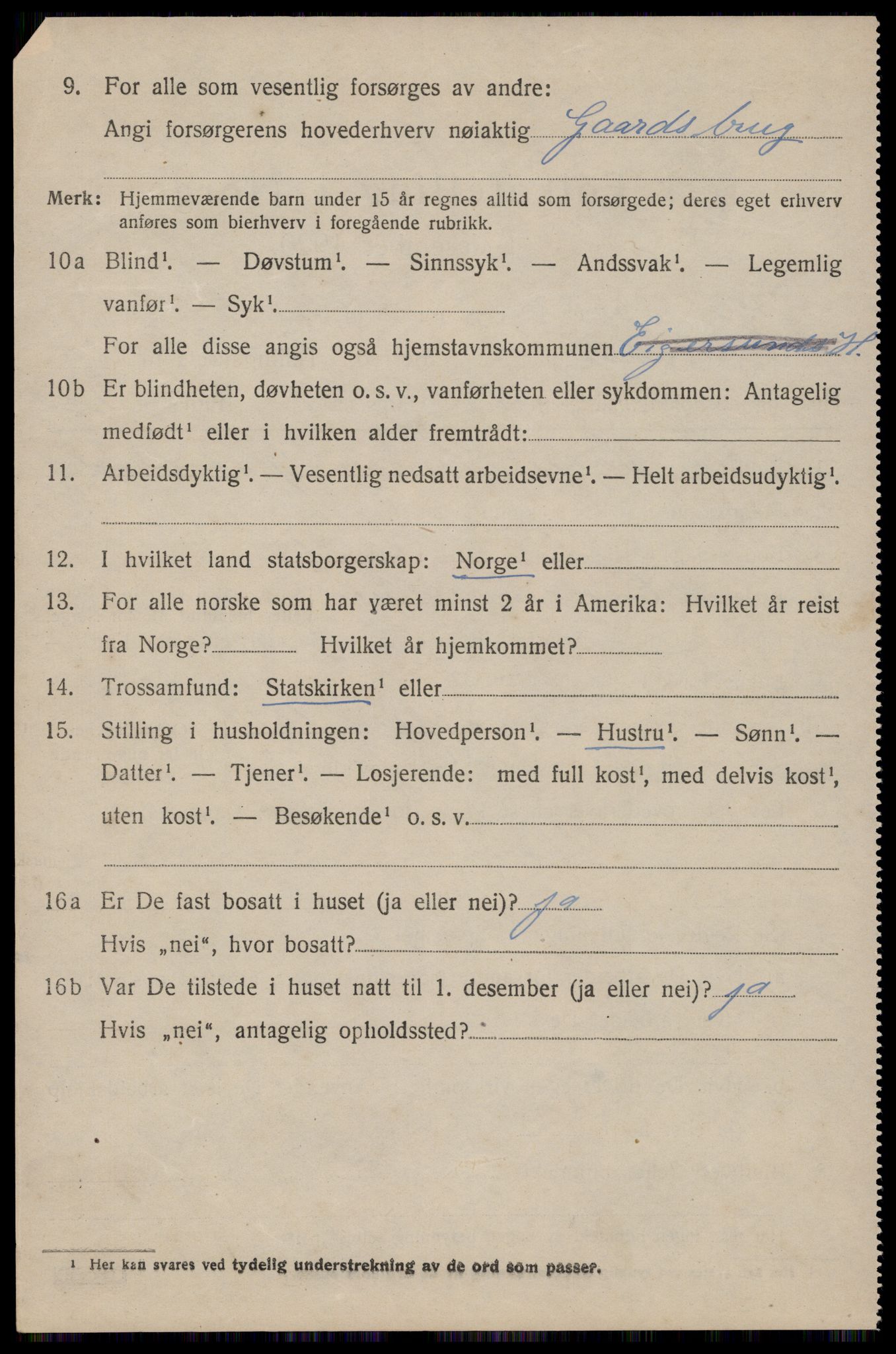 SAST, Folketelling 1920 for 1116 Eigersund herred, 1920, s. 1266