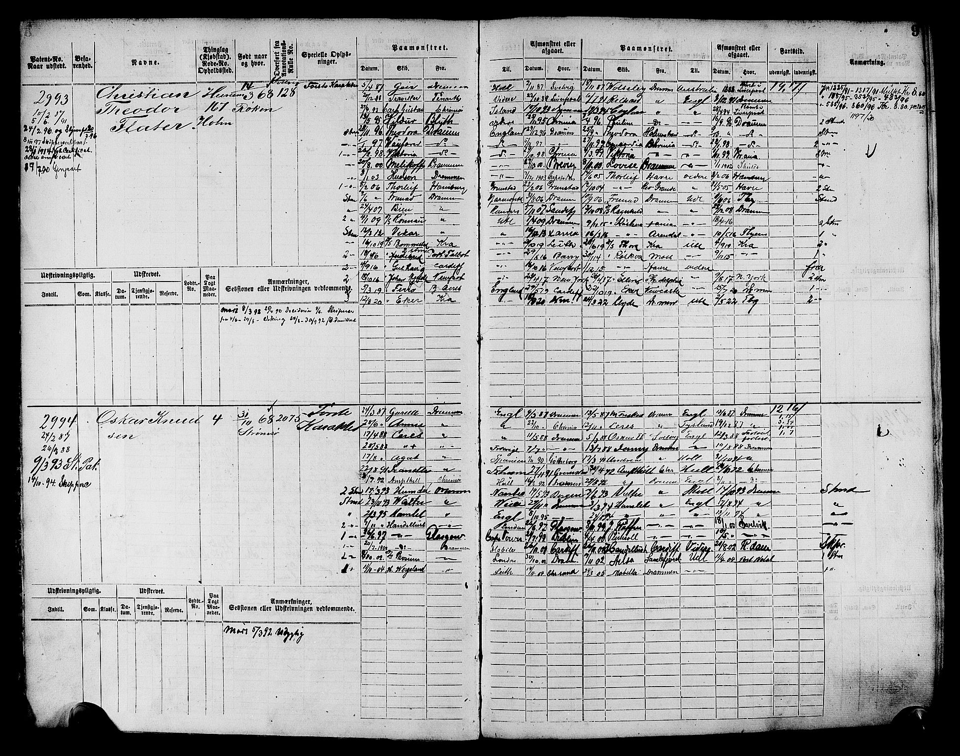 Drammen innrulleringsdistrikt, SAKO/A-781/F/Fc/L0004: Hovedrulle, 1885, s. 11