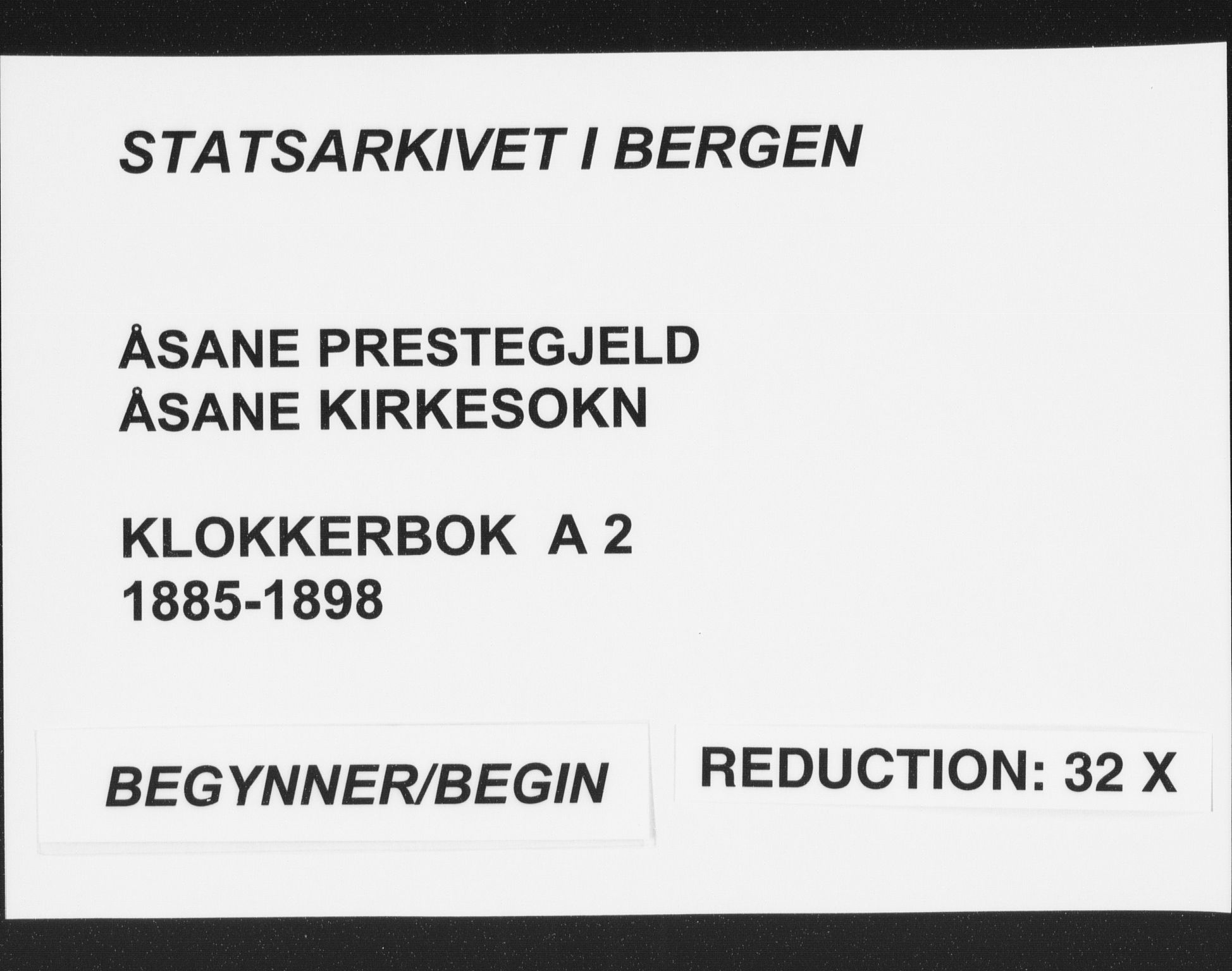 Åsane sokneprestembete, SAB/A-79401/H/Hab: Klokkerbok nr. A 2, 1885-1898
