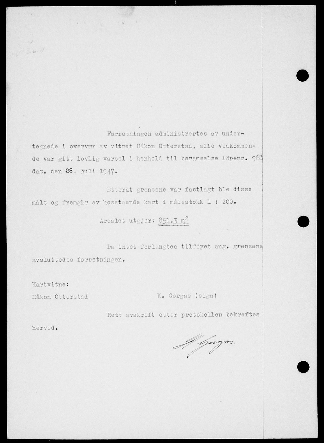 Onsøy sorenskriveri, SAO/A-10474/G/Ga/Gab/L0021: Pantebok nr. II A-21, 1947-1947, Dagboknr: 2996/1947