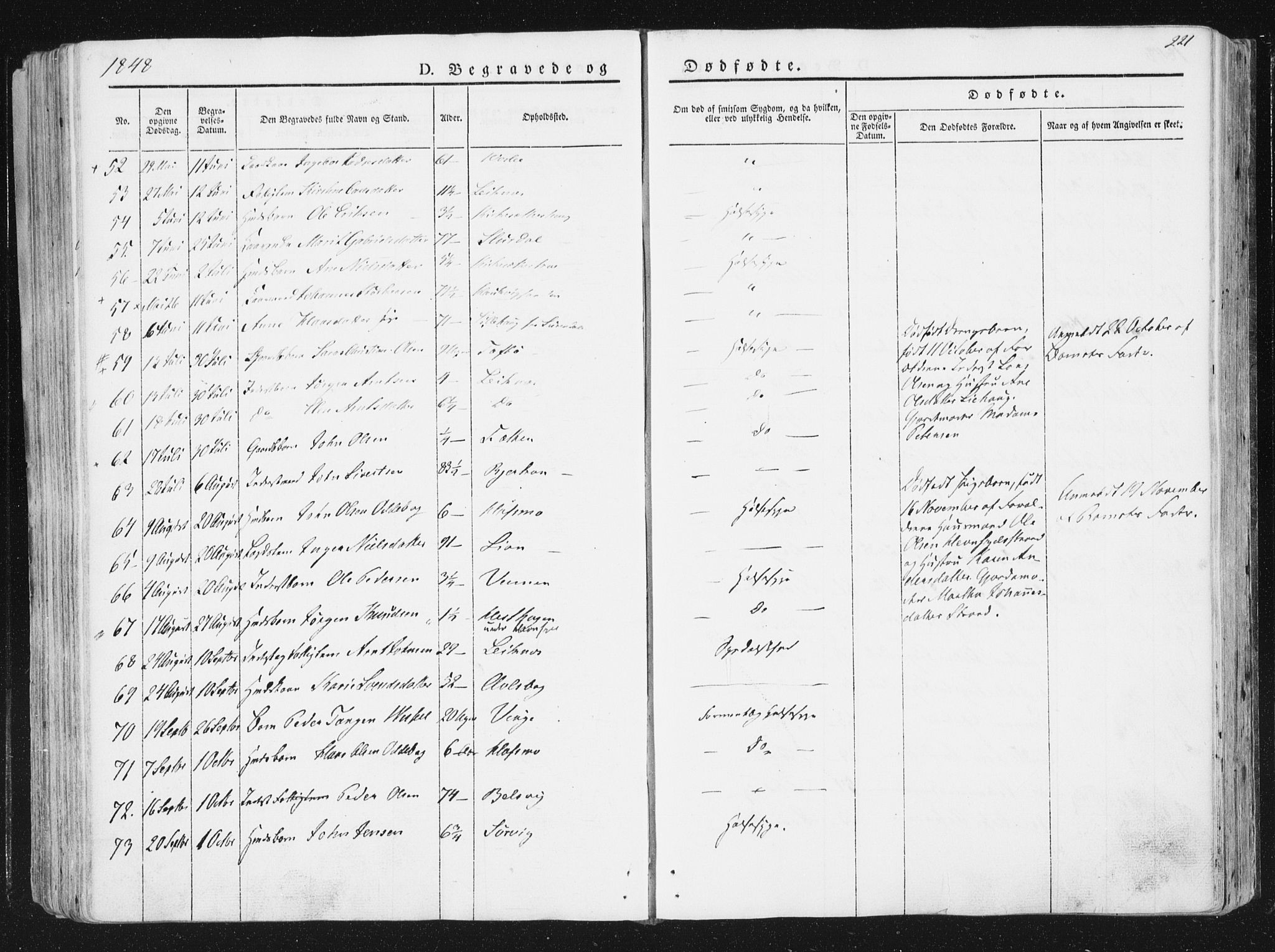 Ministerialprotokoller, klokkerbøker og fødselsregistre - Sør-Trøndelag, SAT/A-1456/630/L0493: Ministerialbok nr. 630A06, 1841-1851, s. 221
