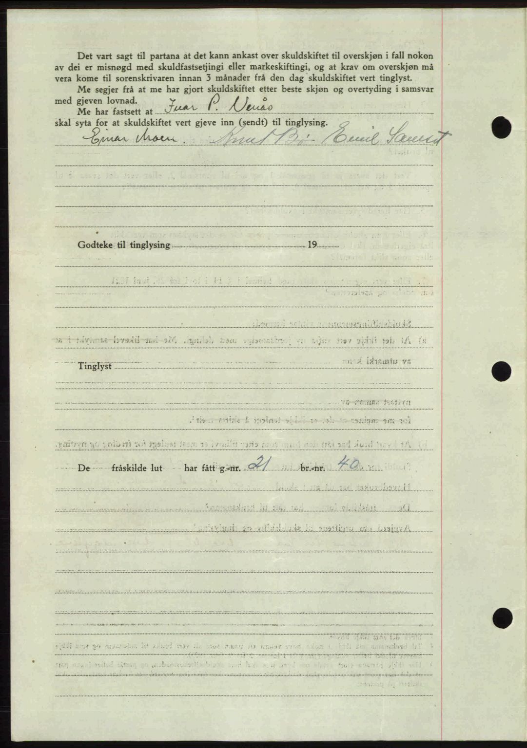 Romsdal sorenskriveri, AV/SAT-A-4149/1/2/2C: Pantebok nr. A21, 1946-1946, Dagboknr: 2380/1946