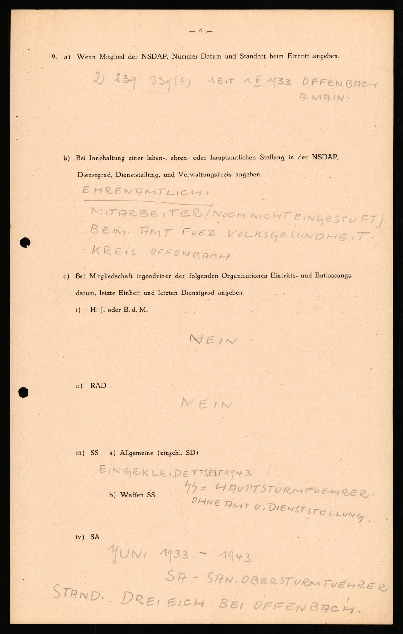 Forsvaret, Forsvarets overkommando II, AV/RA-RAFA-3915/D/Db/L0025: CI Questionaires. Tyske okkupasjonsstyrker i Norge. Tyskere., 1945-1946, s. 361