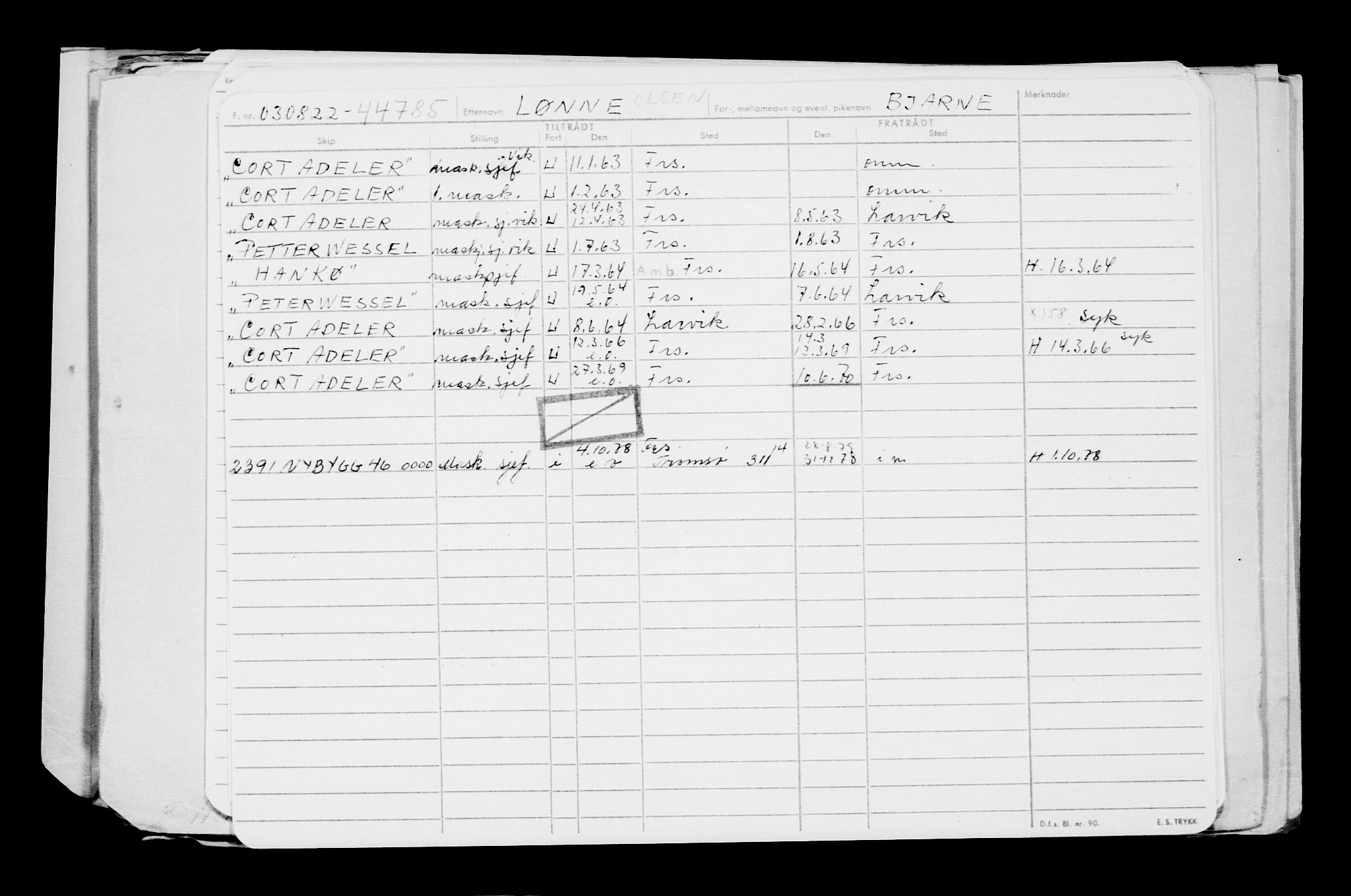 Direktoratet for sjømenn, AV/RA-S-3545/G/Gb/L0209: Hovedkort, 1922, s. 332