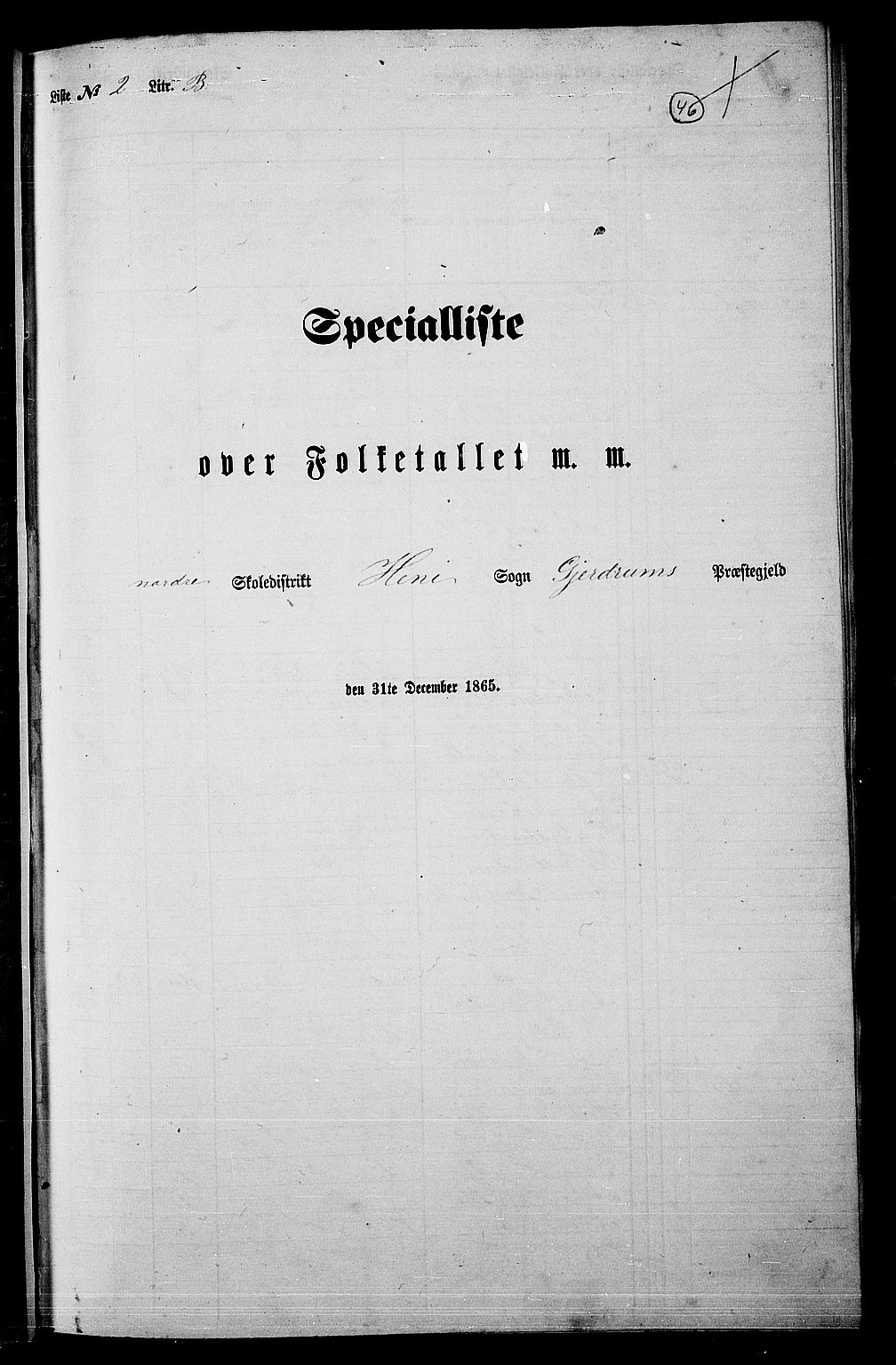 RA, Folketelling 1865 for 0234P Gjerdrum prestegjeld, 1865, s. 36