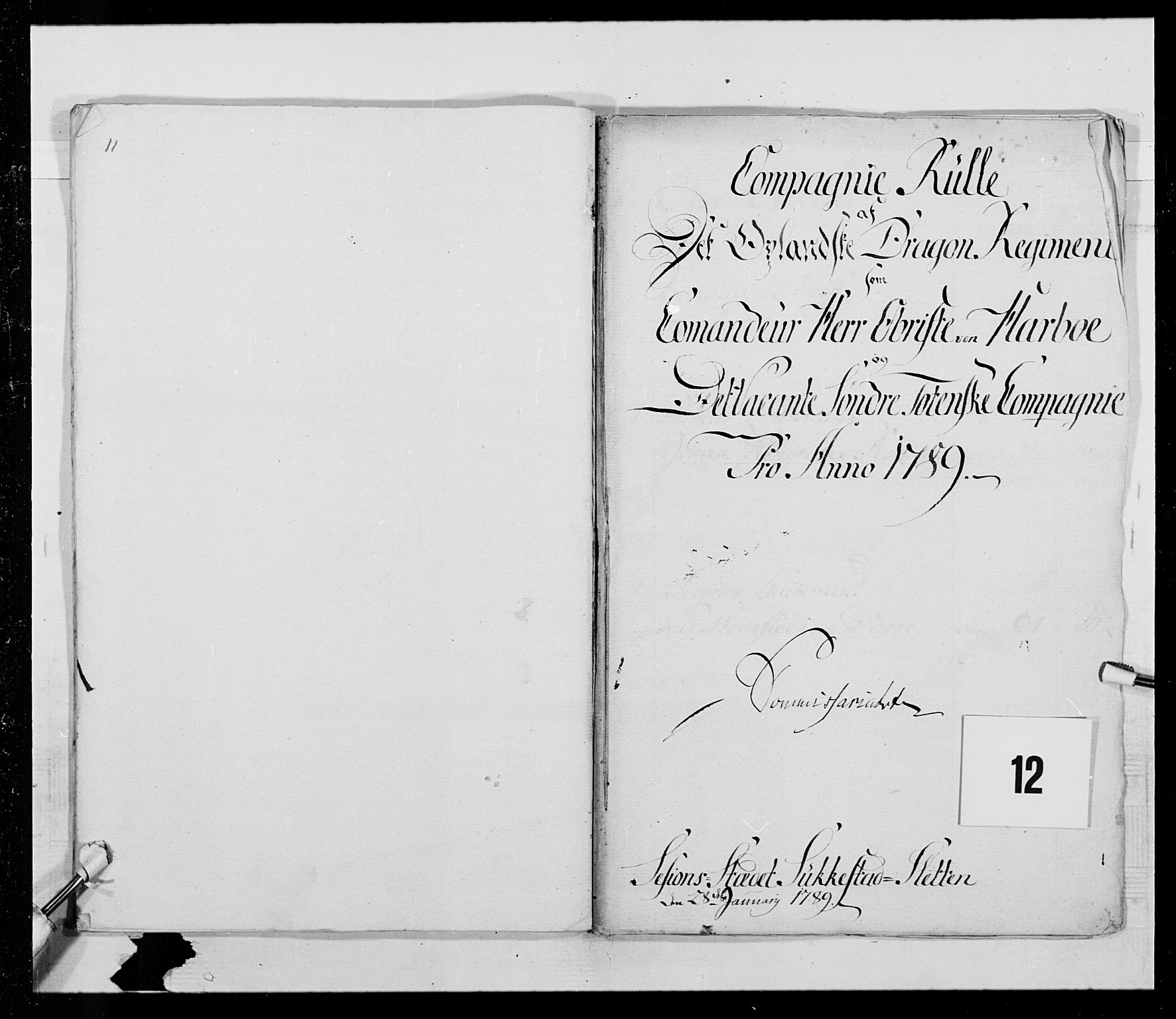 Generalitets- og kommissariatskollegiet, Det kongelige norske kommissariatskollegium, RA/EA-5420/E/Eh/L0016: Opplandske dragonregiment, 1789-1801, s. 267
