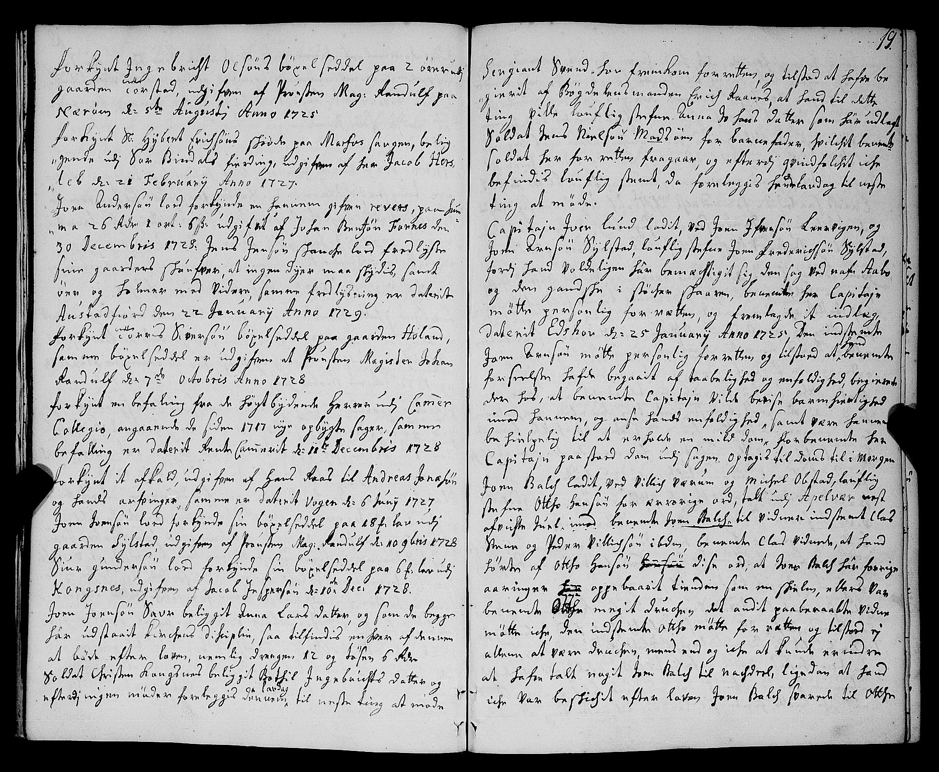 Namdal sorenskriveri, AV/SAT-A-4133/1/1/1A/L0005: Tingbok, 1728-1734, s. 18b-19a