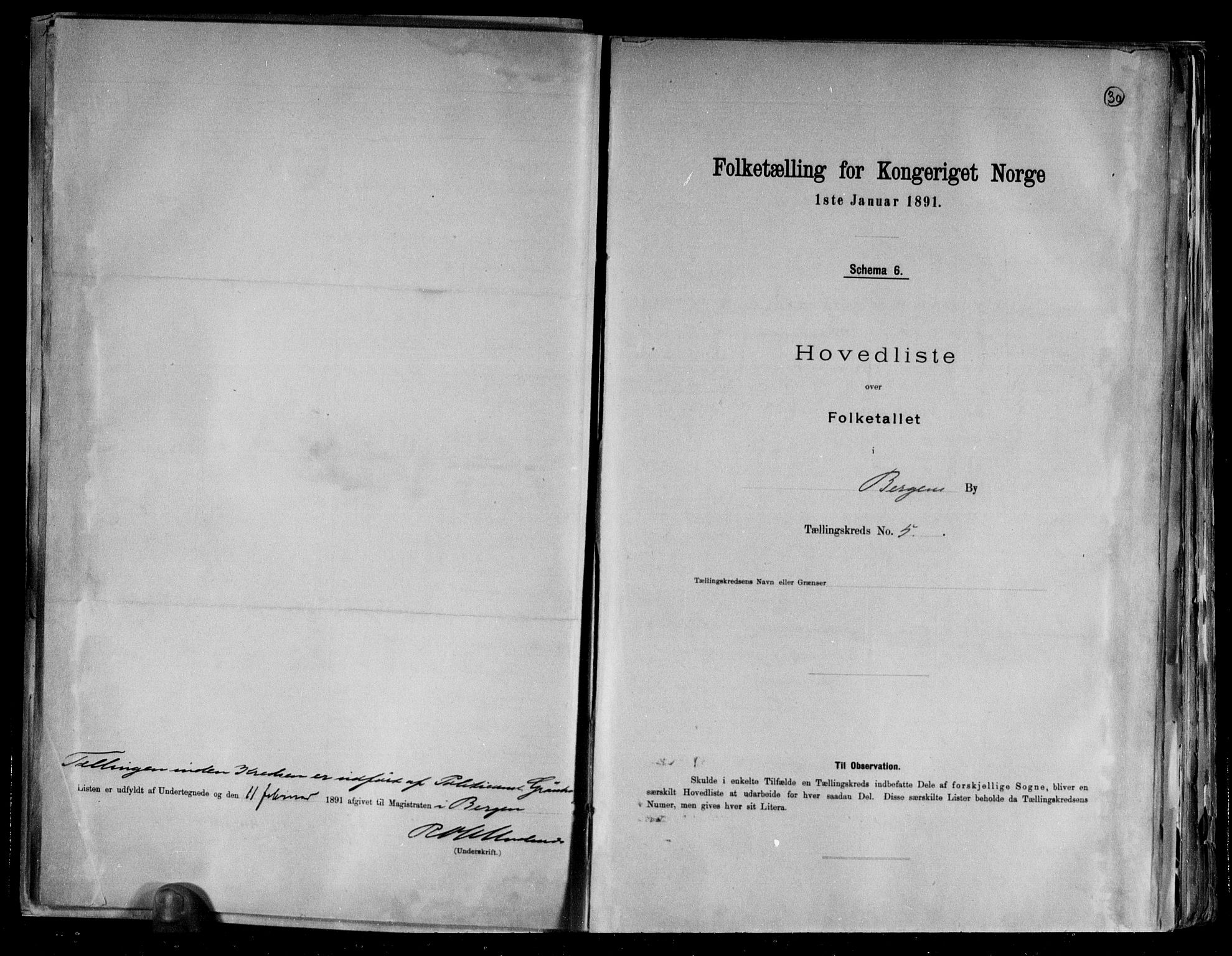 RA, Folketelling 1891 for 1301 Bergen kjøpstad, 1891, s. 30