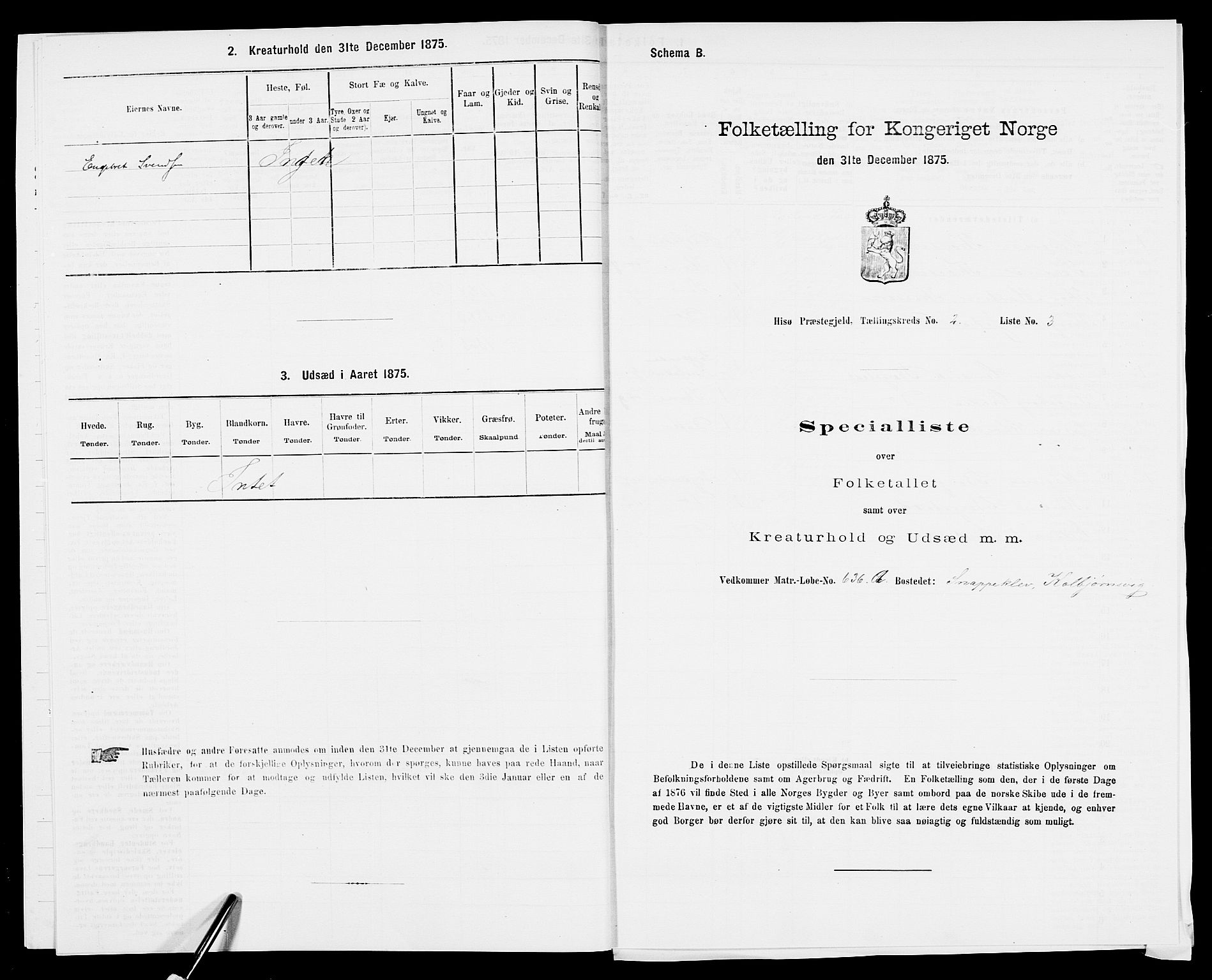 SAK, Folketelling 1875 for 0922P Hisøy prestegjeld, 1875, s. 286