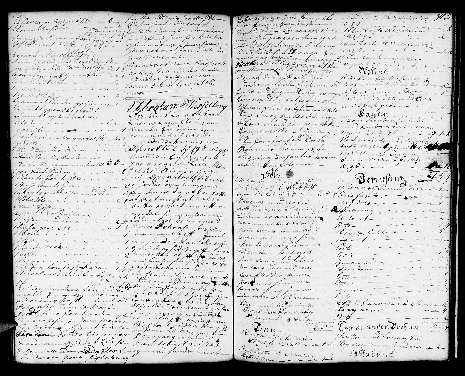 Sunnhordland sorenskrivar, SAB/A-2401/1/H/Ha/Haa/L0006: Skifteprotokollar. Register på lesesal. Fol. 1061- ut, 1751-1753, s. 912b-913a