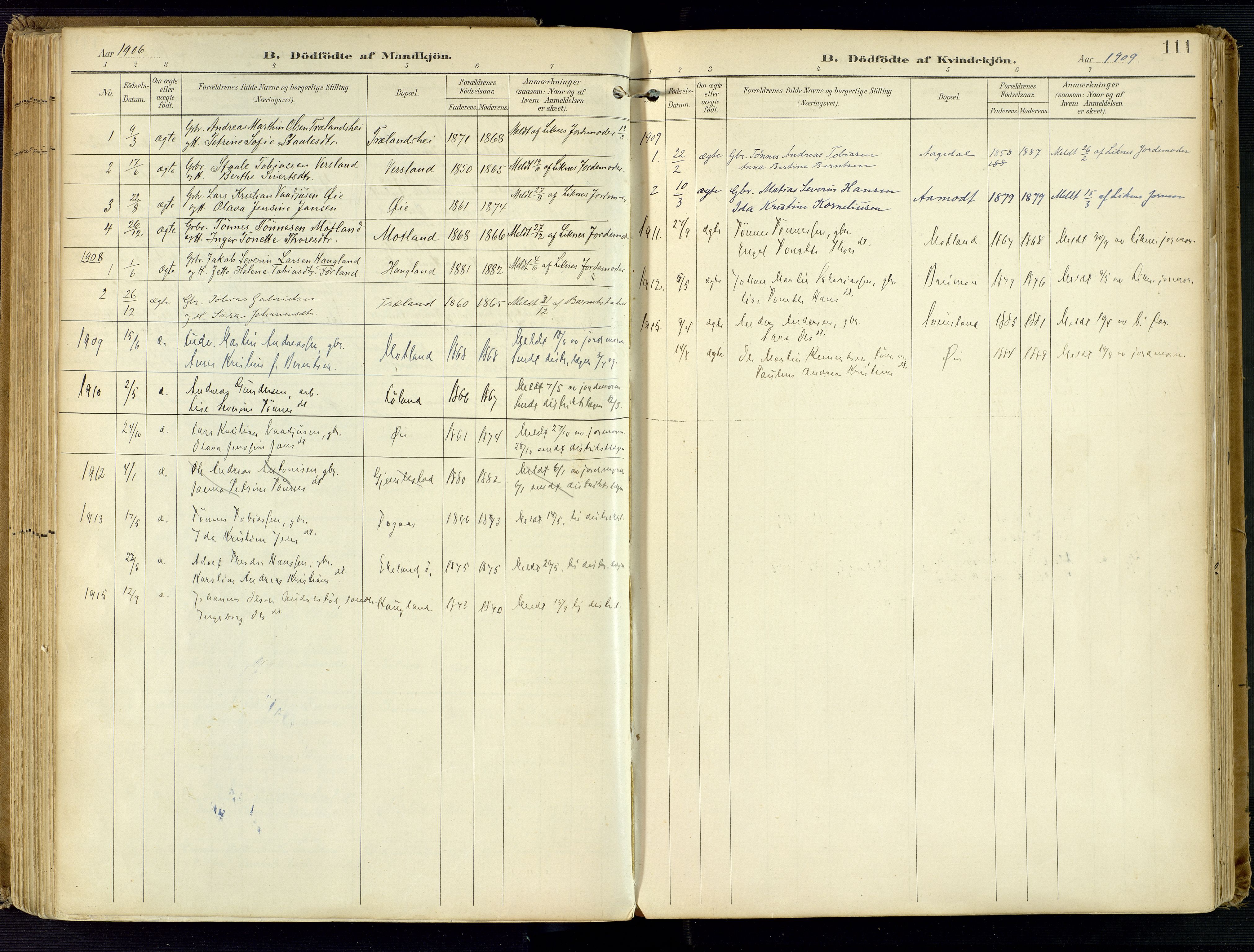 Kvinesdal sokneprestkontor, SAK/1111-0026/F/Fa/Fab/L0009: Ministerialbok nr. A 9, 1898-1915, s. 111