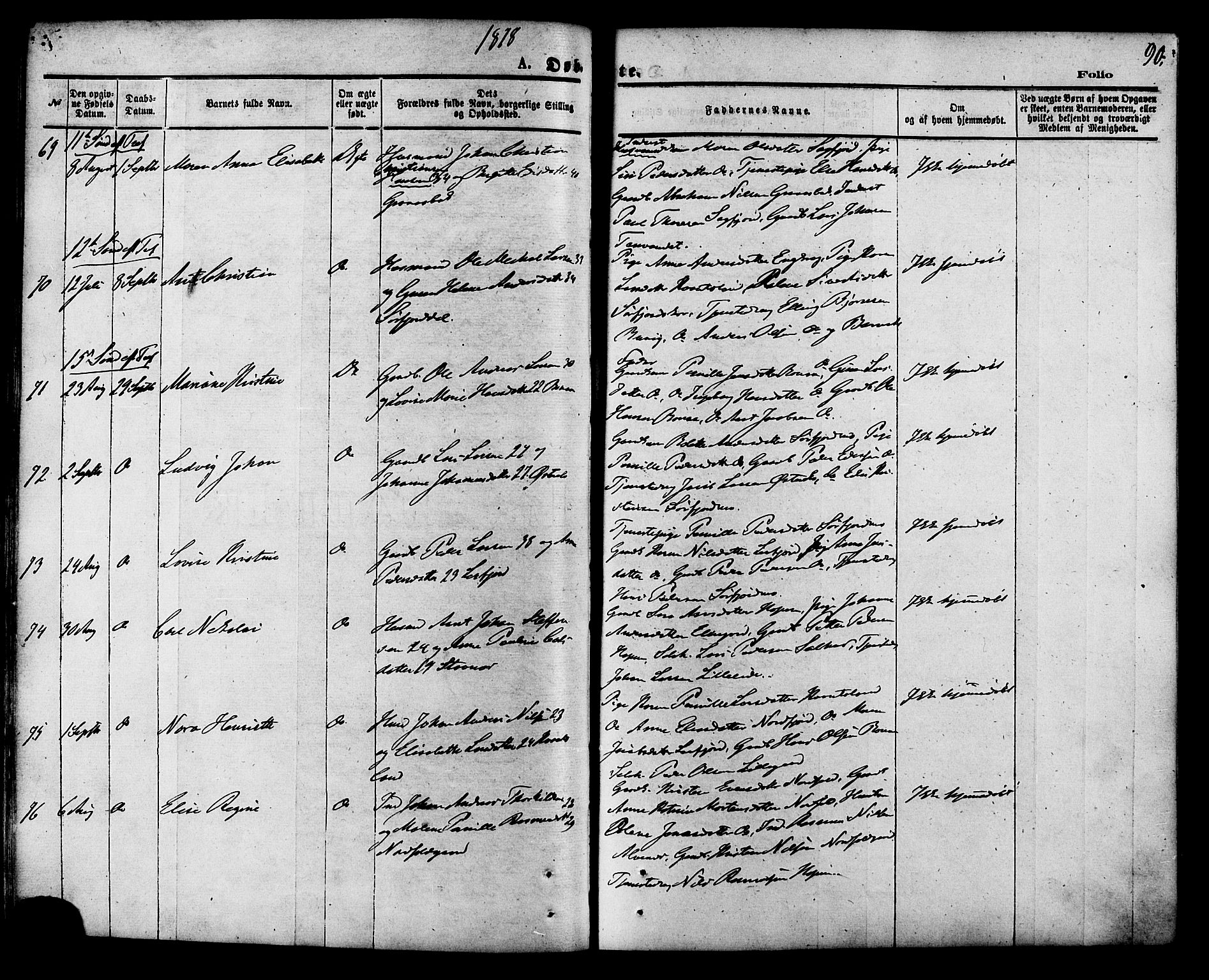 Ministerialprotokoller, klokkerbøker og fødselsregistre - Nordland, AV/SAT-A-1459/853/L0771: Ministerialbok nr. 853A10, 1870-1881, s. 90