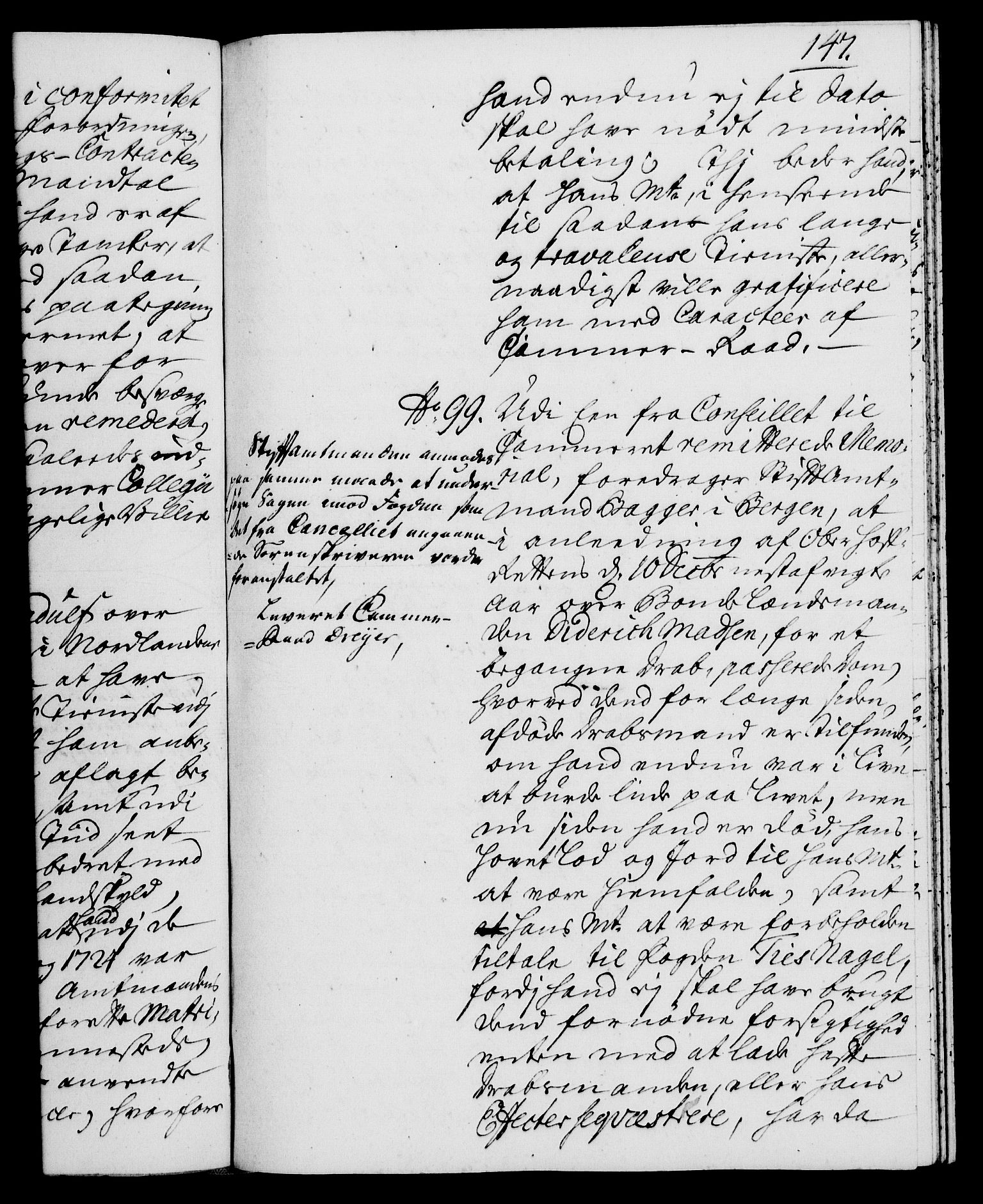 Rentekammeret, Kammerkanselliet, RA/EA-3111/G/Gh/Gha/L0021: Norsk ekstraktmemorialprotokoll (merket RK 53.66), 1739, s. 147